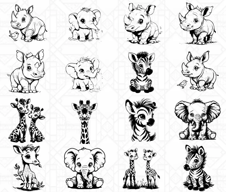 Cute Safari Animals SVG Bundle - Image 3