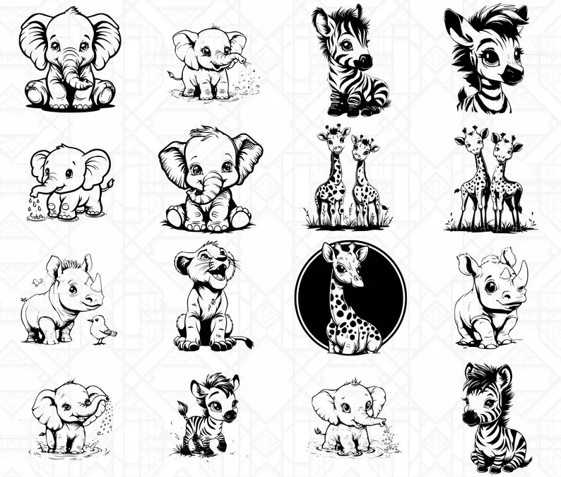Cute Safari Animals SVG Bundle - Image 5