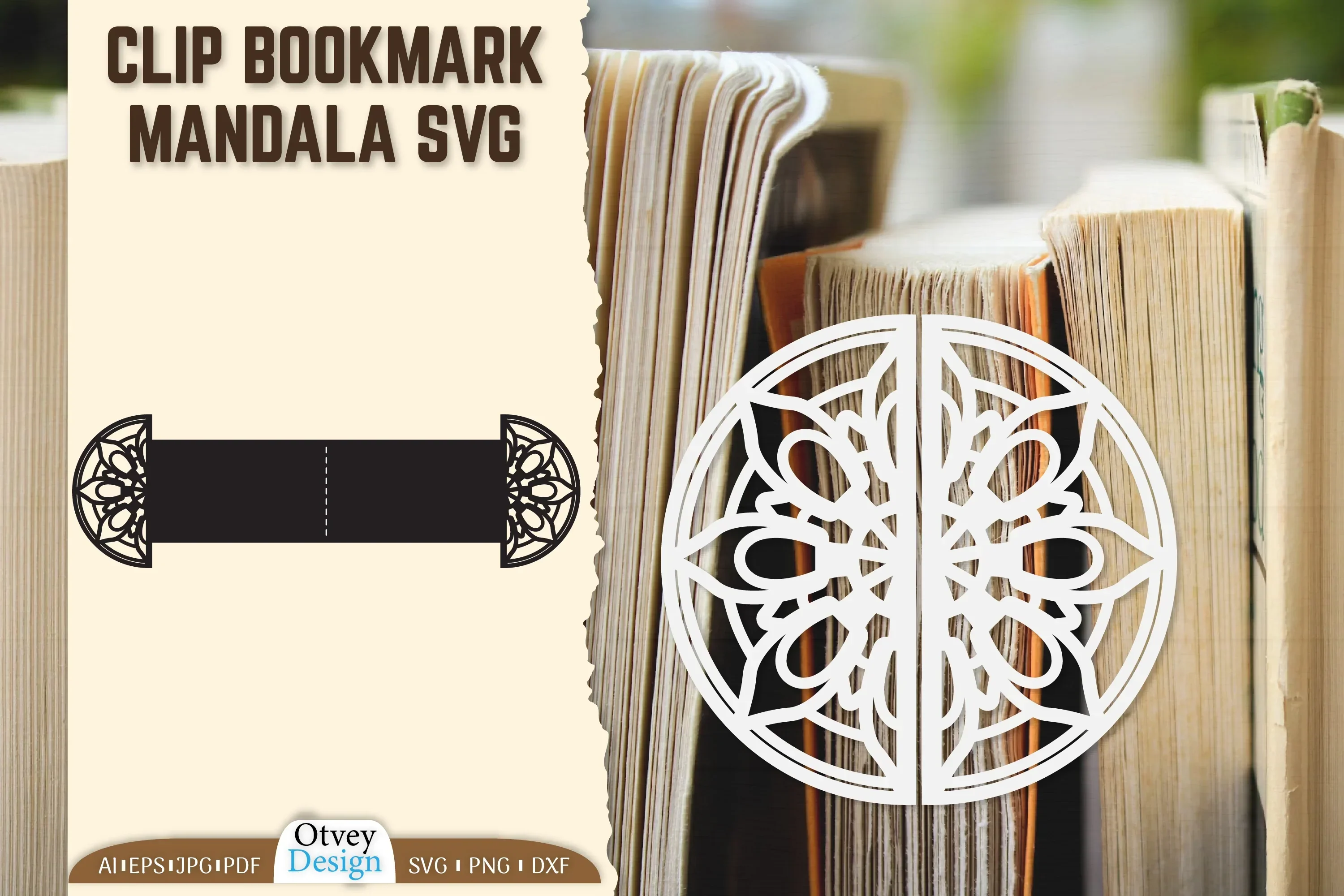 Cutout Bookmark Mandala SVG Bundle