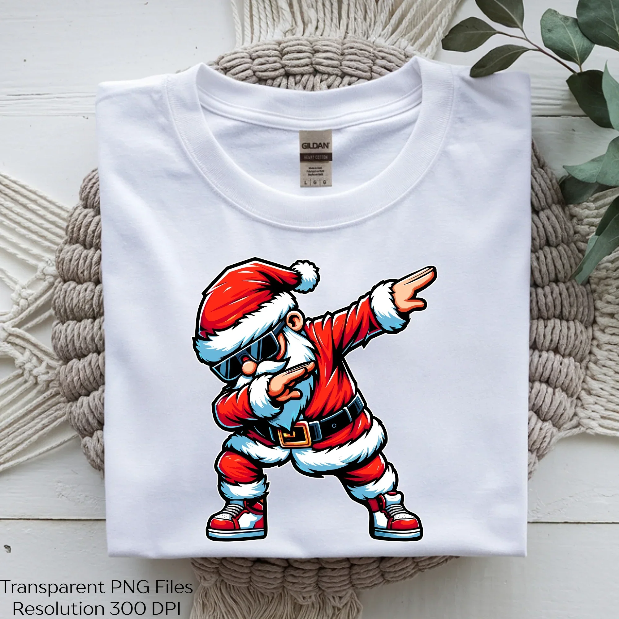 Dabbing Santa Merry Christmas Shirt Clipart Bundle