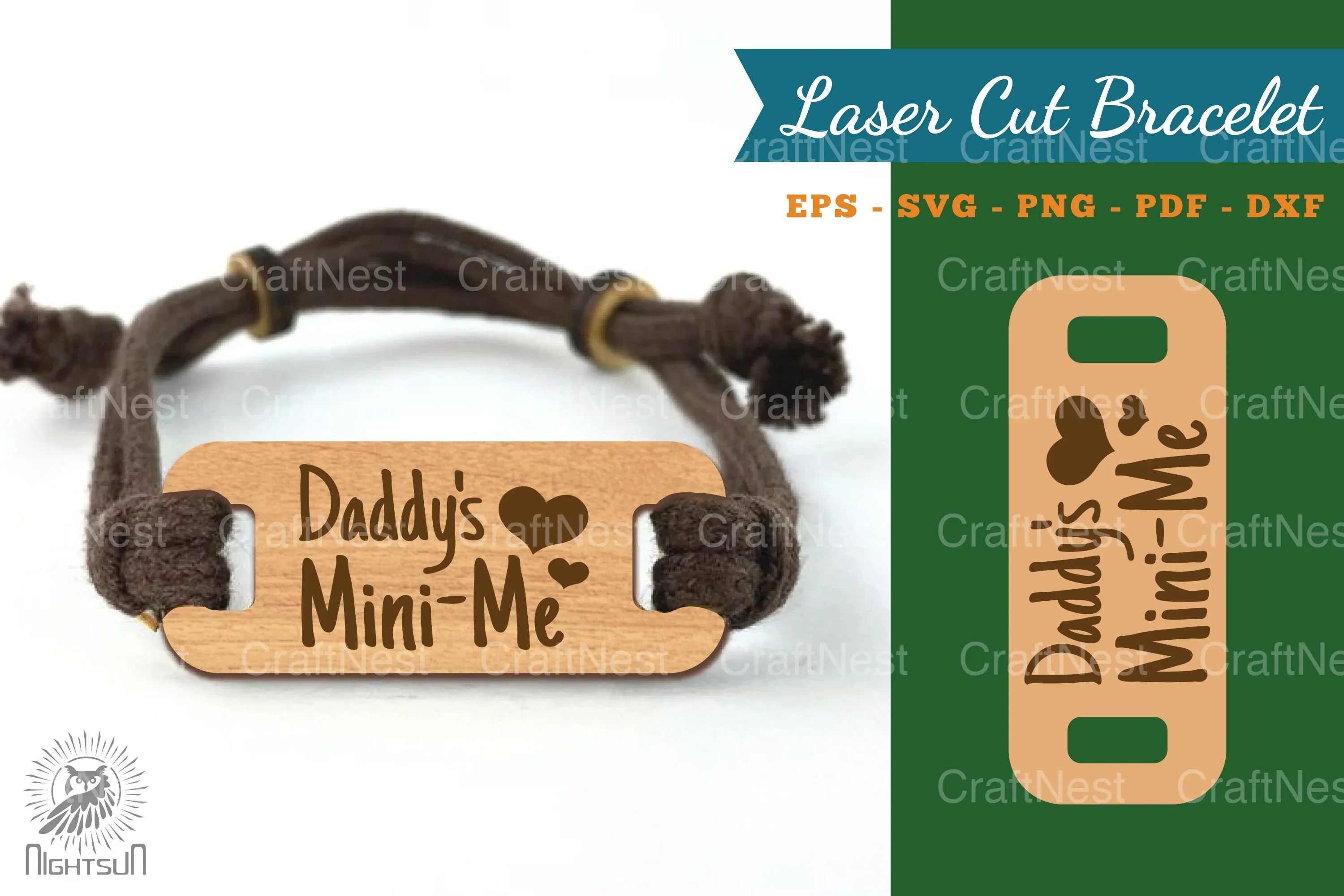 Daddy's Laser Cut Bracelet Design Bundle