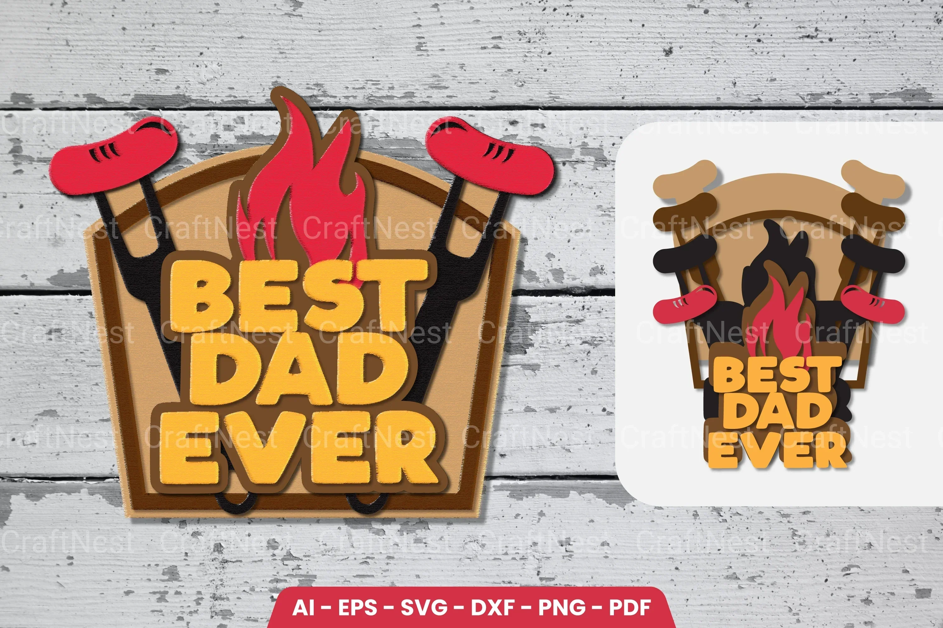 Dad's BBQ Lasercut SVG Bundle