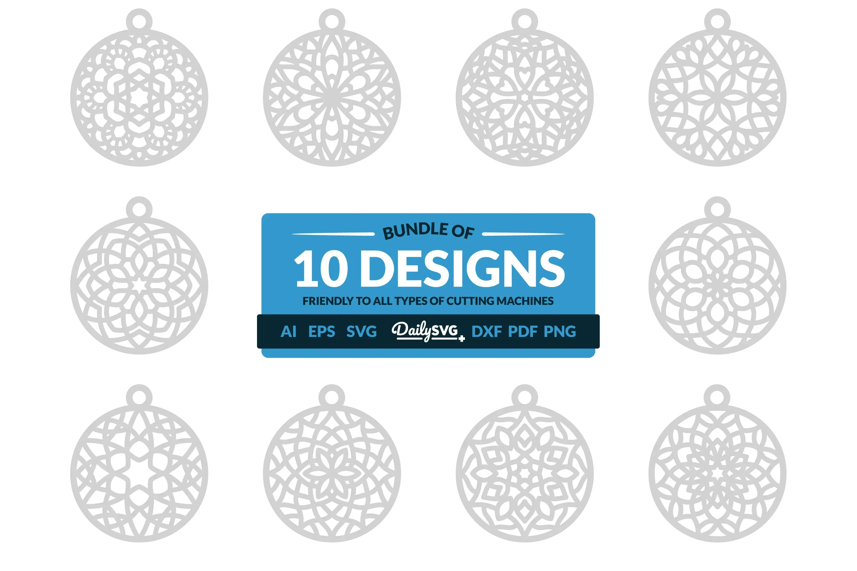 Daily Mandala Clipart SVG Bundle