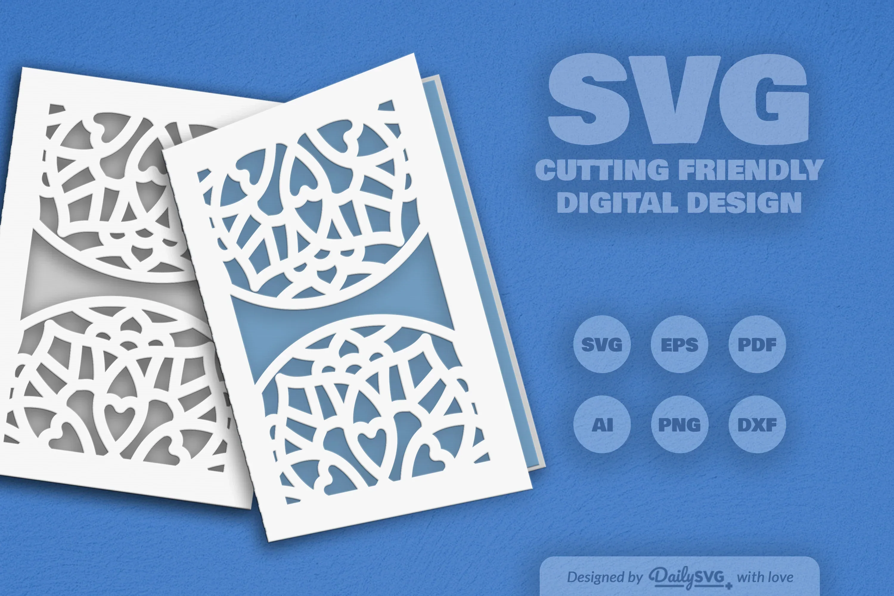 Daily Mandala Mirror Greeting Card Papercut Clipart - Image 4