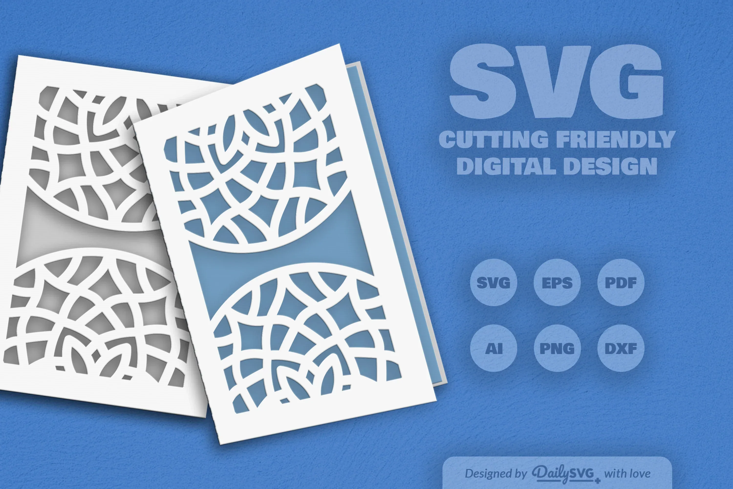 Daily Mandala Mirror Greeting Card Papercut Clipart - Image 9