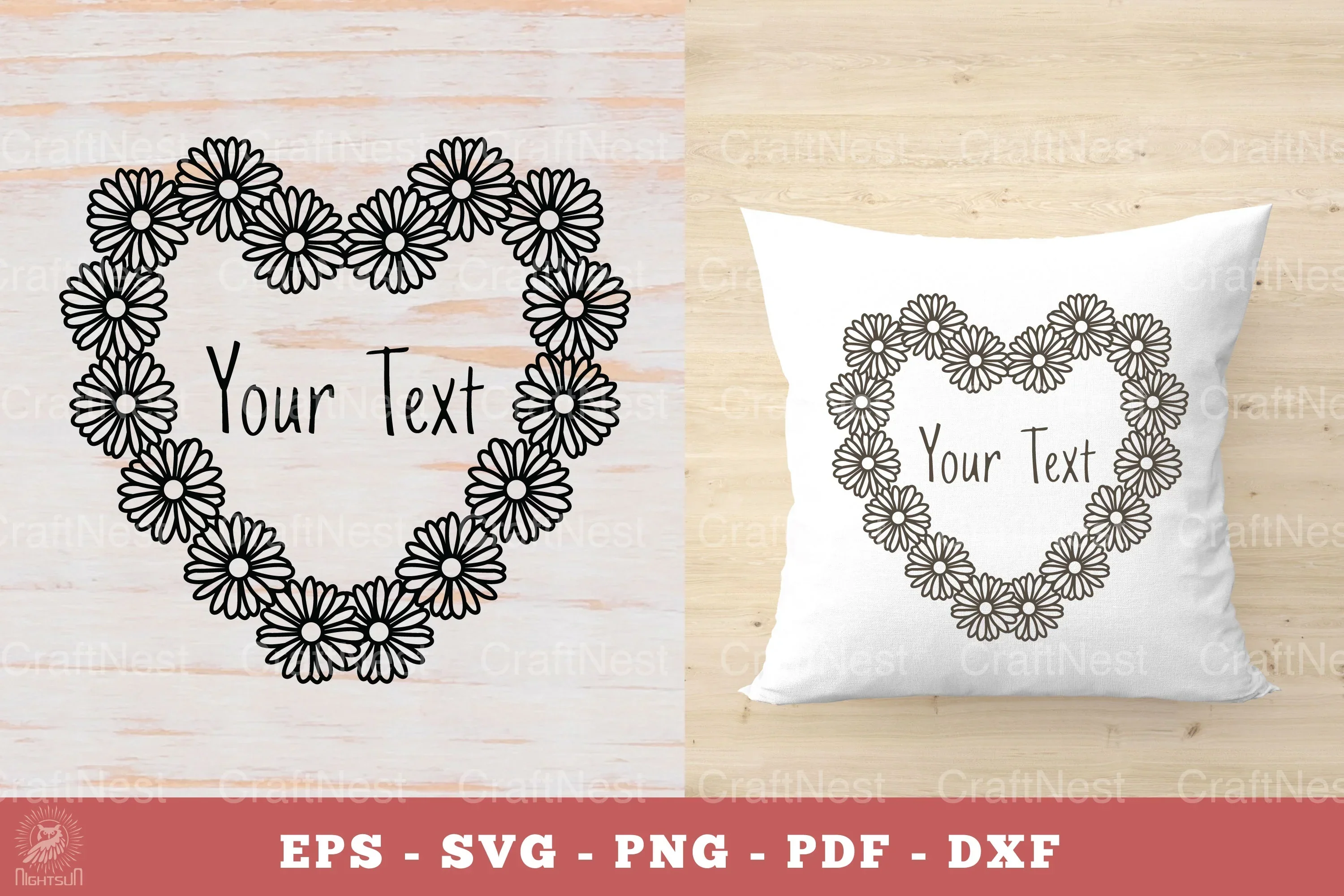 Daisy Flowers Monogram SVG Bundle