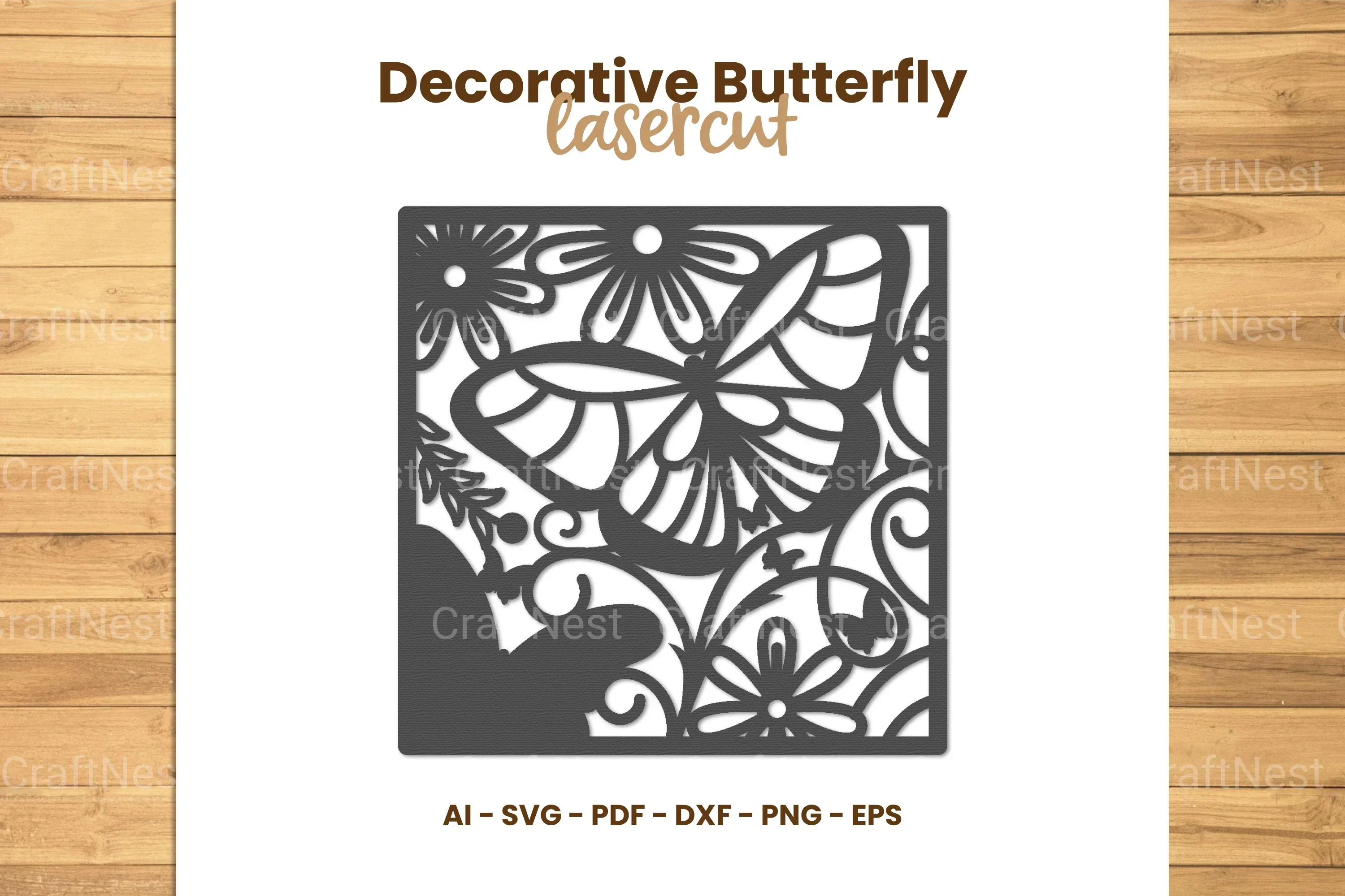 Decorative Butterfly Lasercut SVG Bundle