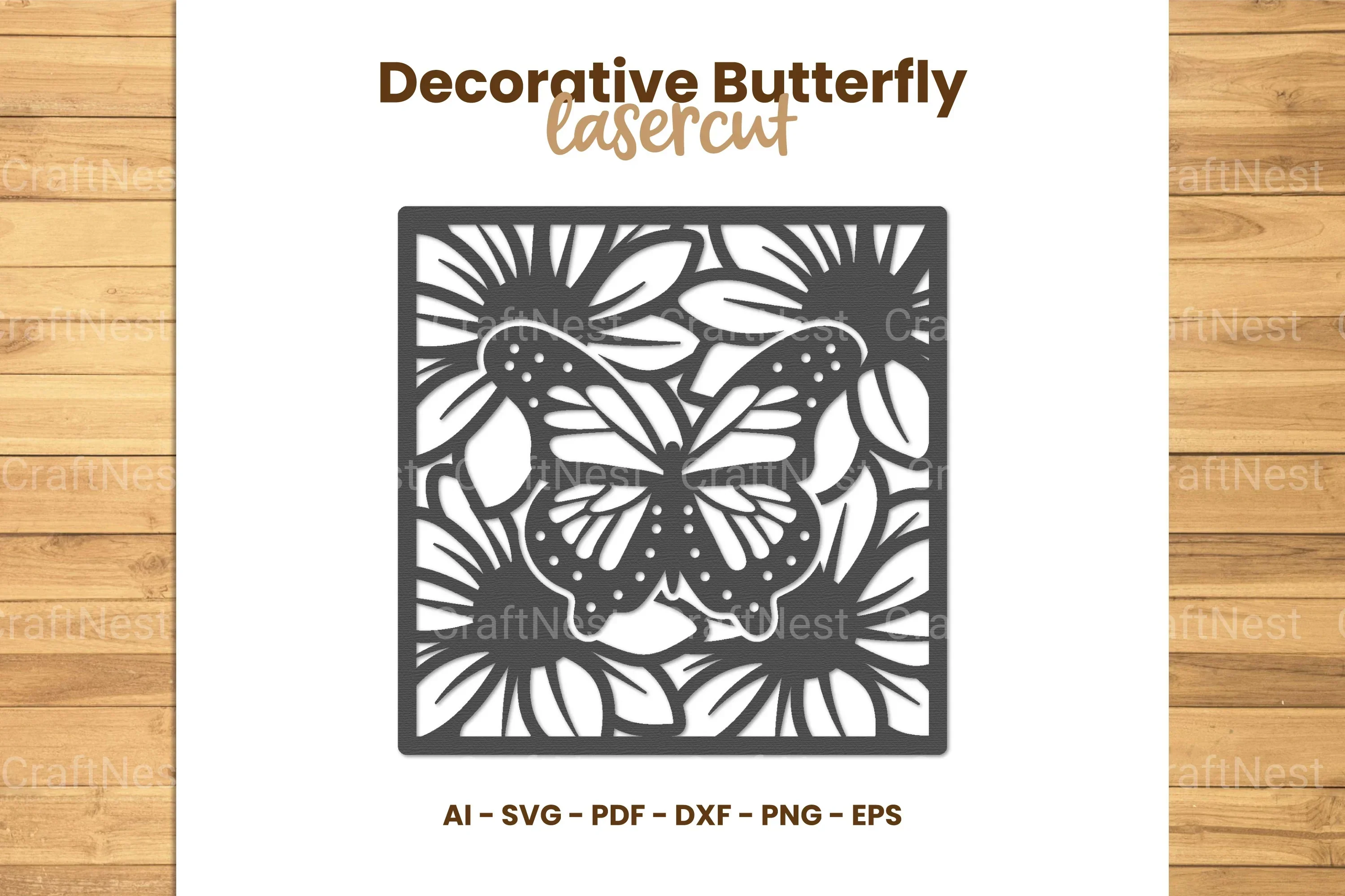 Decorative Butterfly Lasercut SVG Bundle