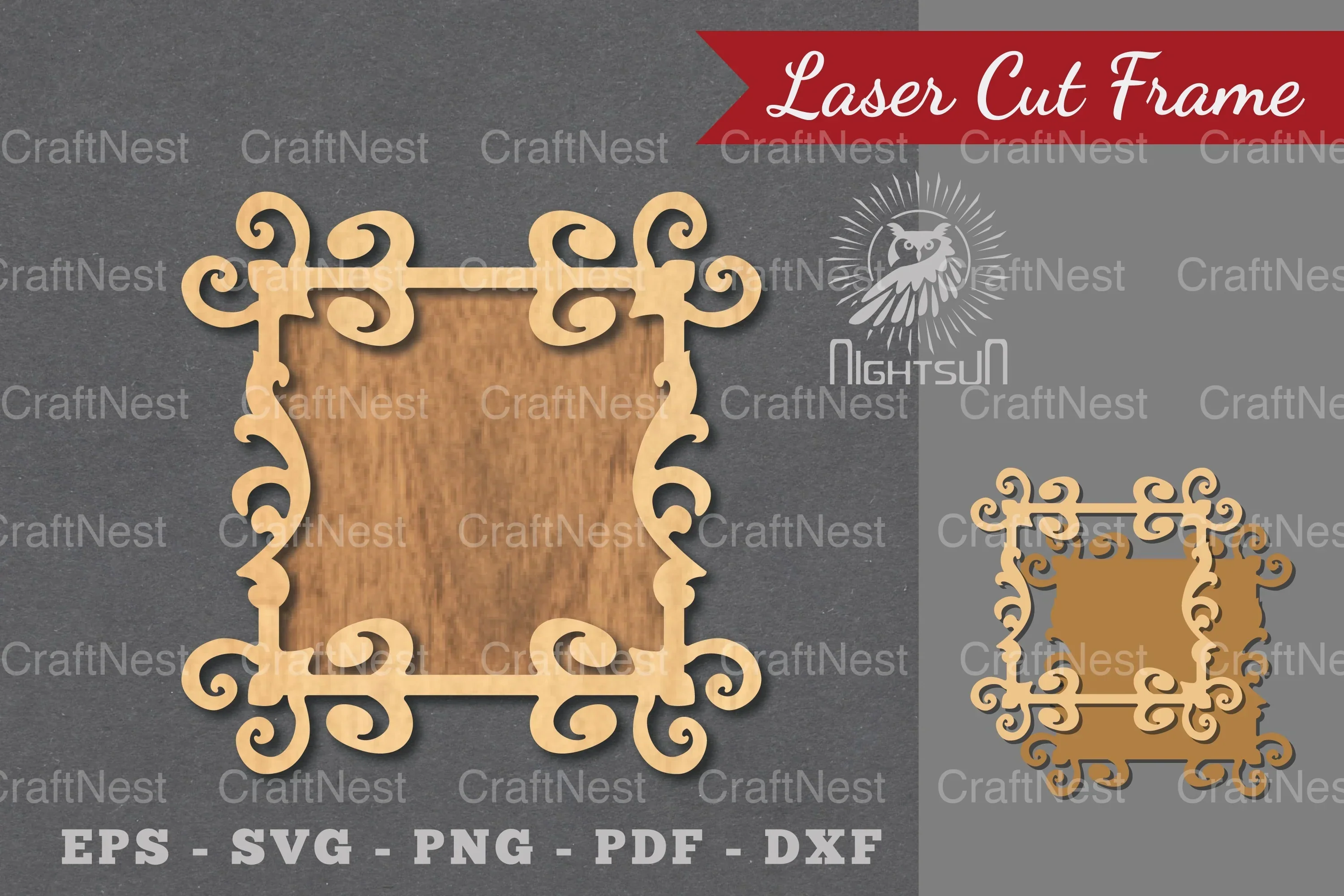 Decorative Frame Laser Cut Decoration Clipart Bundle