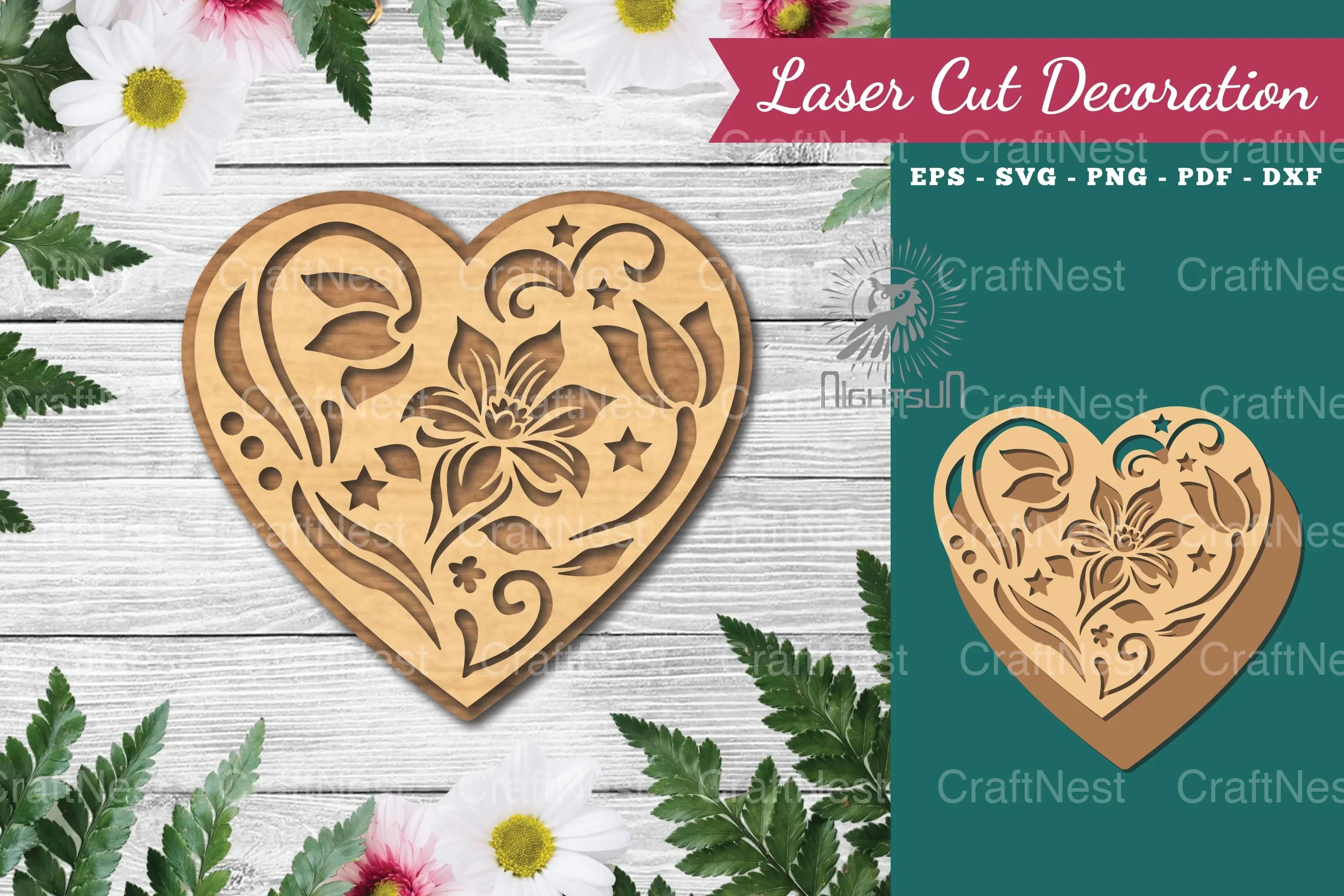 Decorative Heart Laser Cut Decoration Bundle