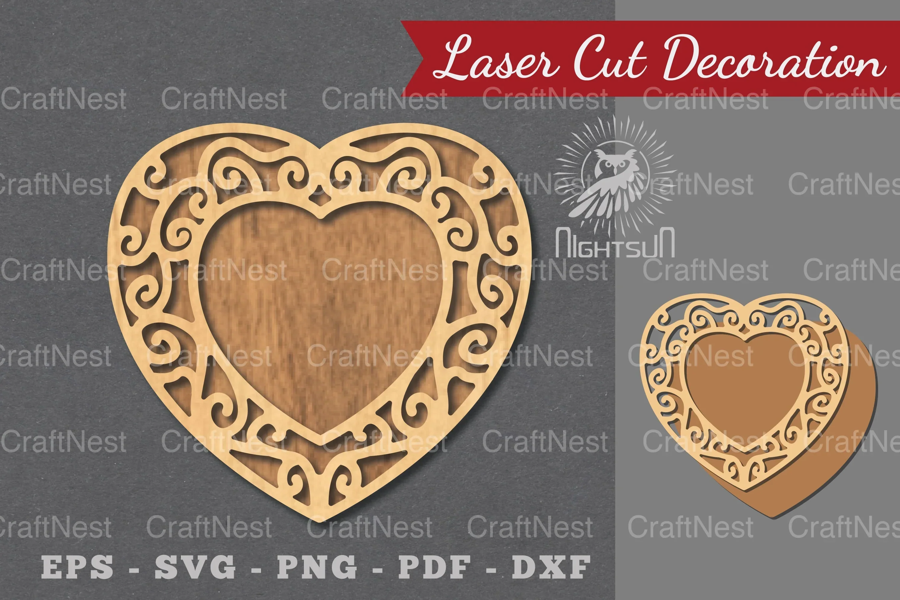 Decorative Heart Laser Cut Sign Bundle