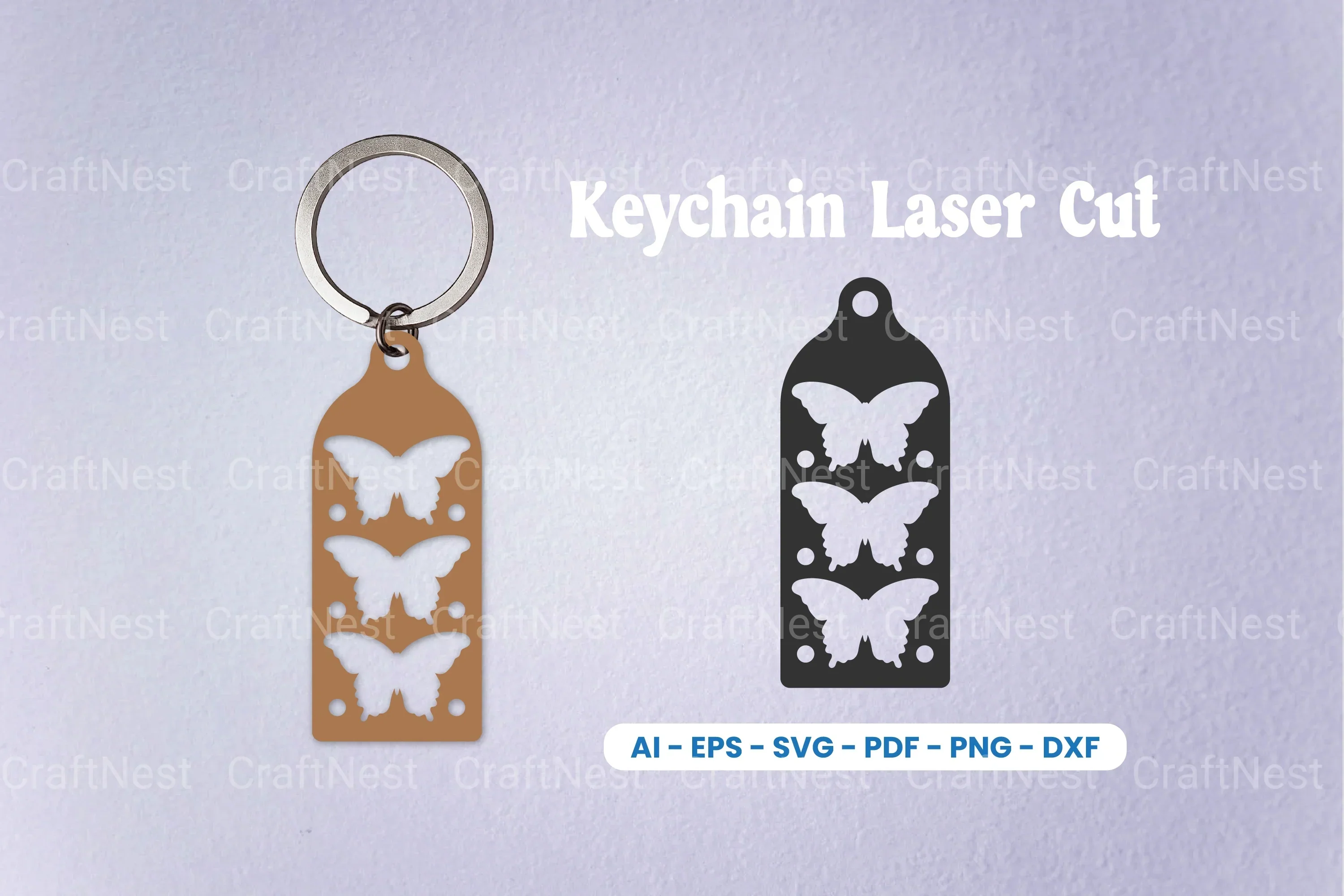Decorative Laser Cut Keychain SVG Bundle - Clipart Bundle