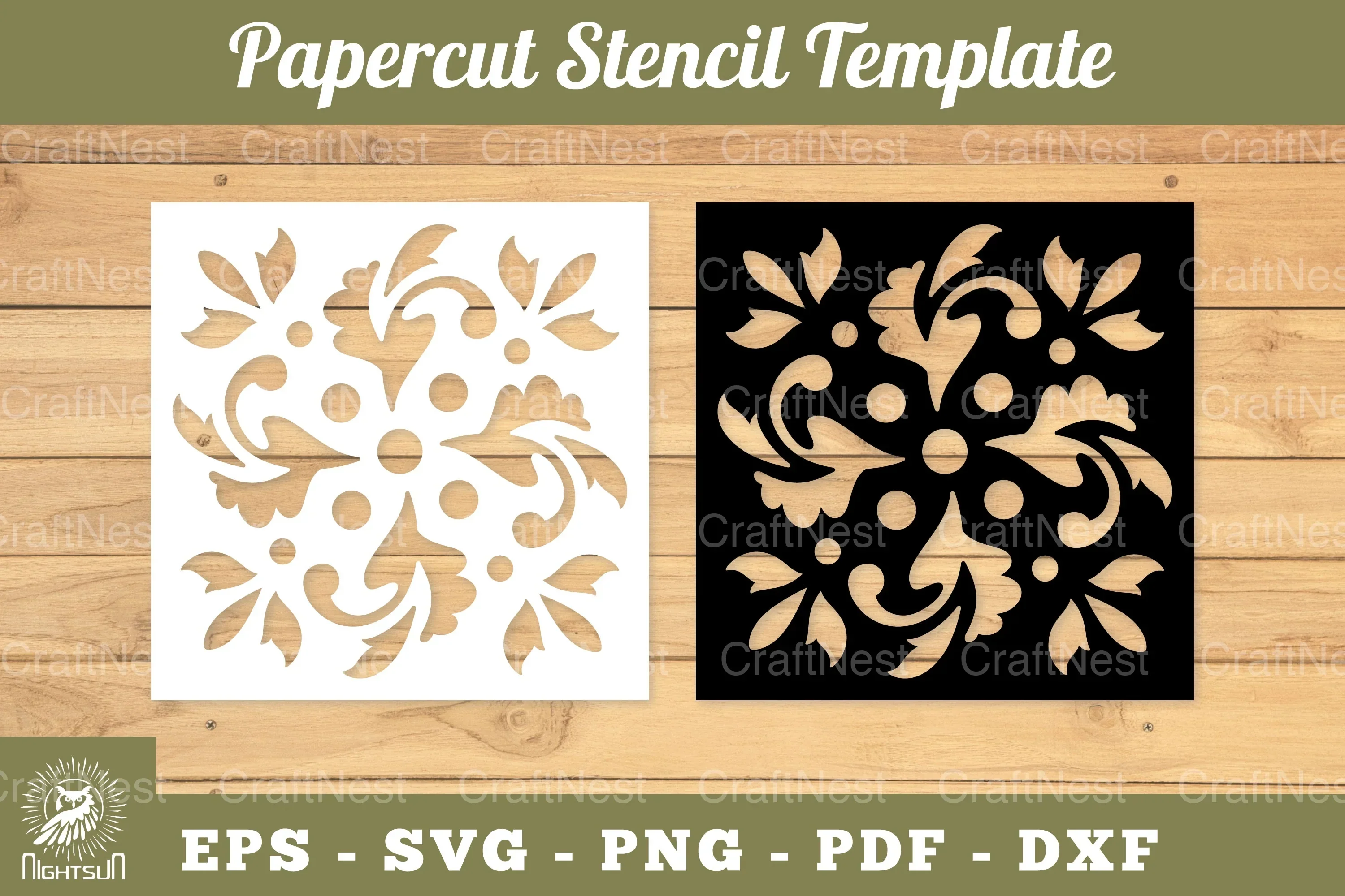Decorative Paper Cut Stencil Clipart Bundle