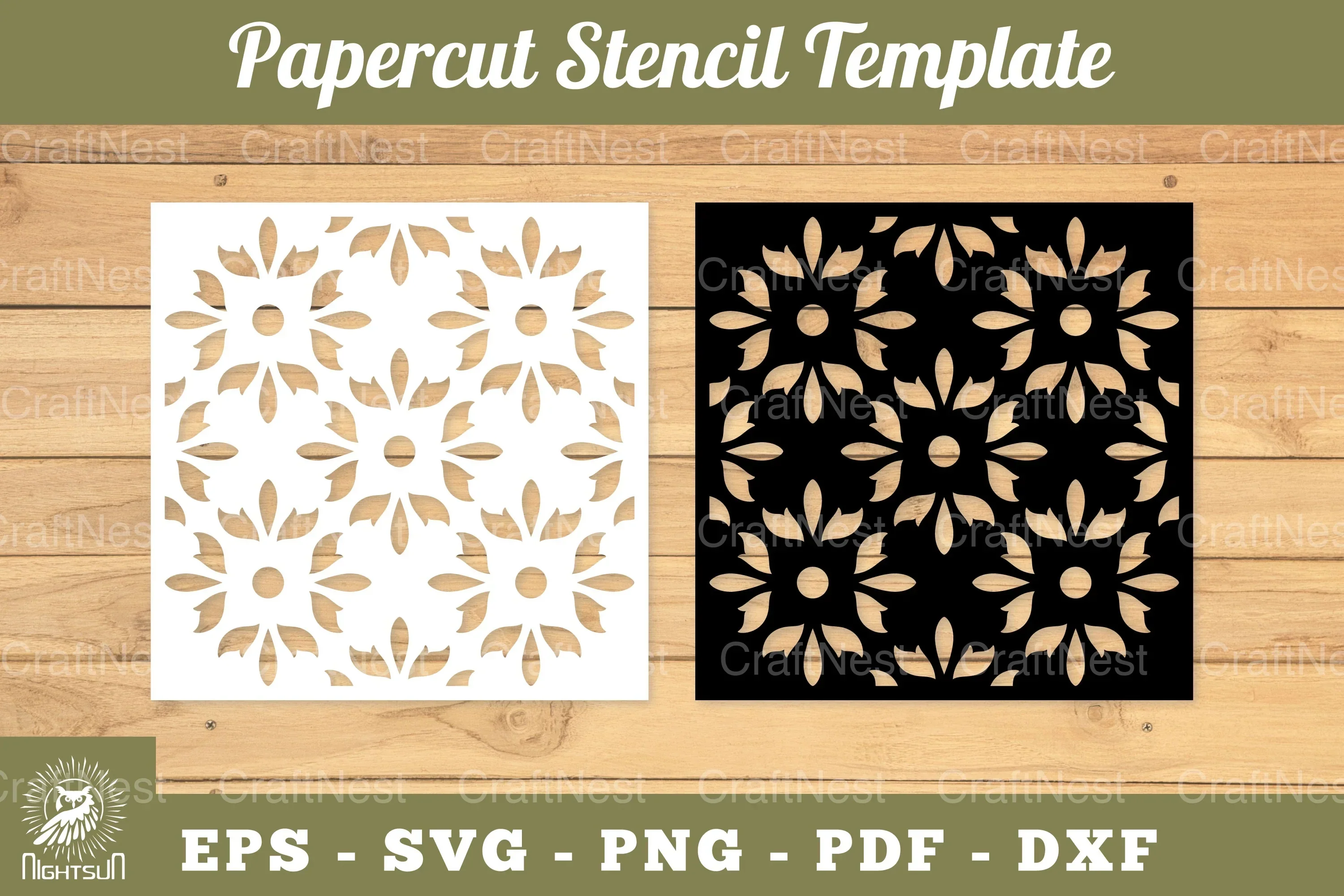 Decorative Paper Cut Stencil Clipart Bundle