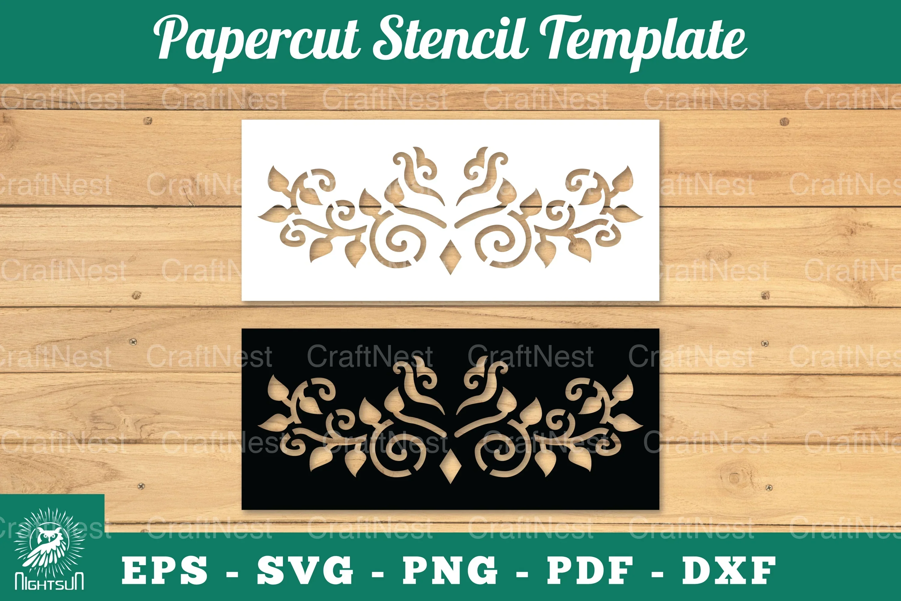 Decorative Papercut Stencil Clipart Bundle
