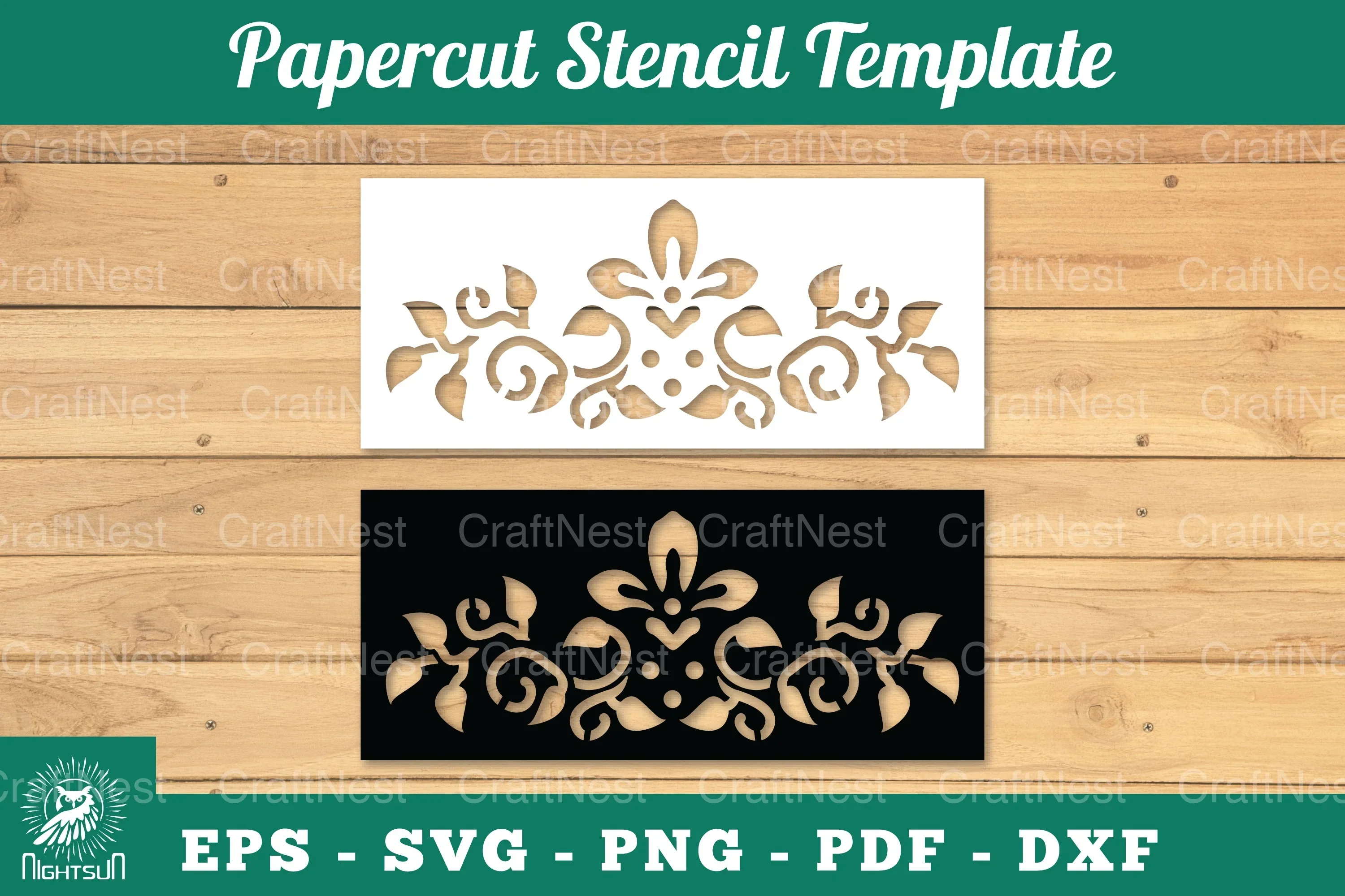 Decorative Papercut Stencil Clipart Bundle