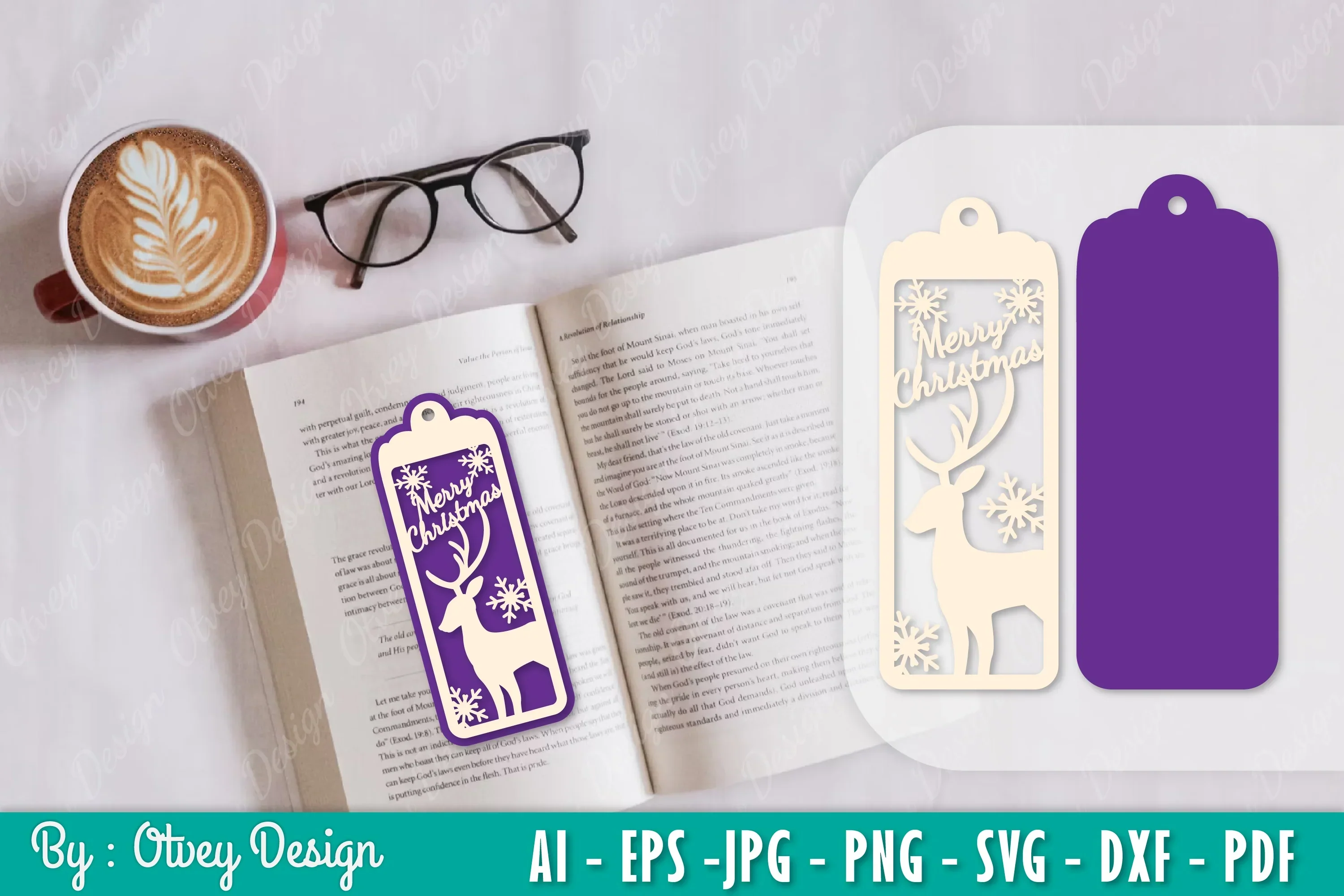 Deer Bookmark SVG Bundle