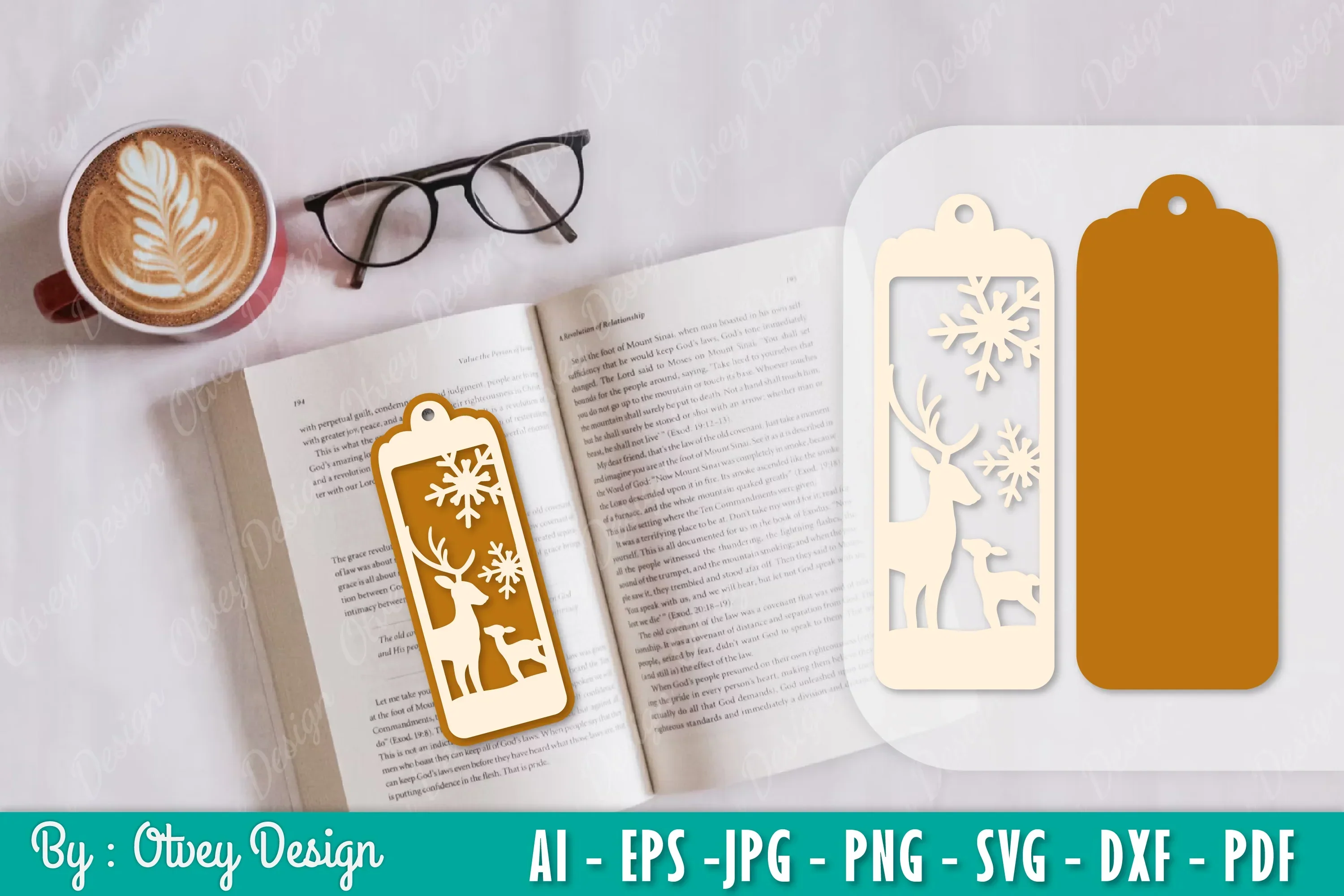 Deer Bookmark SVG Bundle