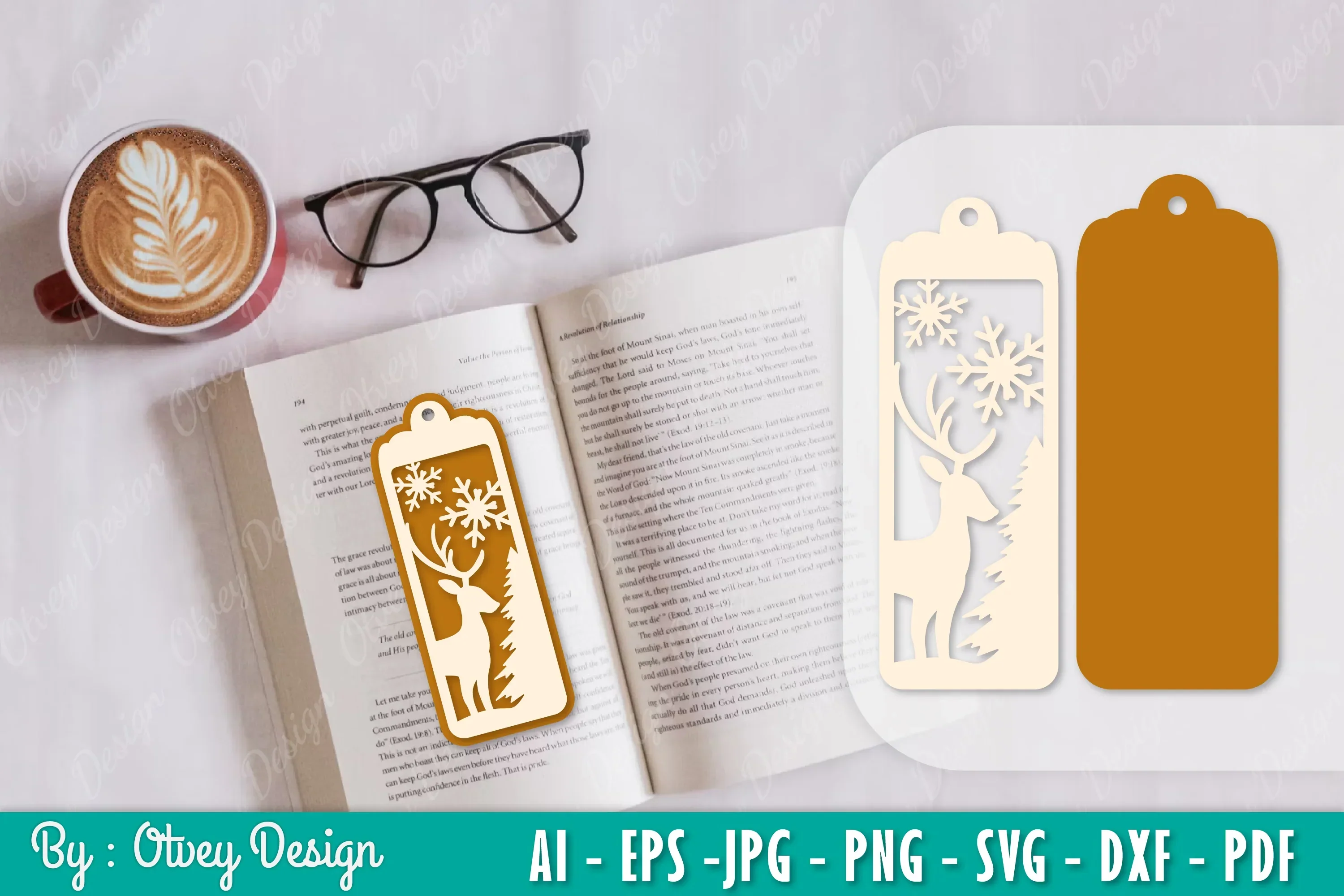 Deer Bookmark SVG Bundle