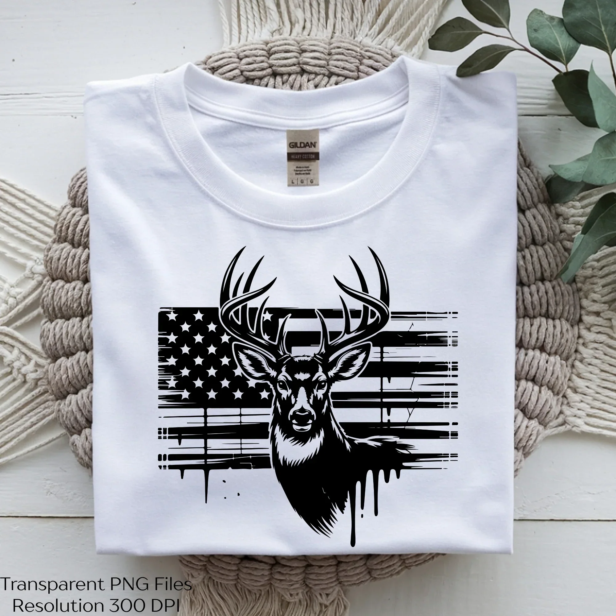 Deer Hunting American Flag Clipart Bundle
