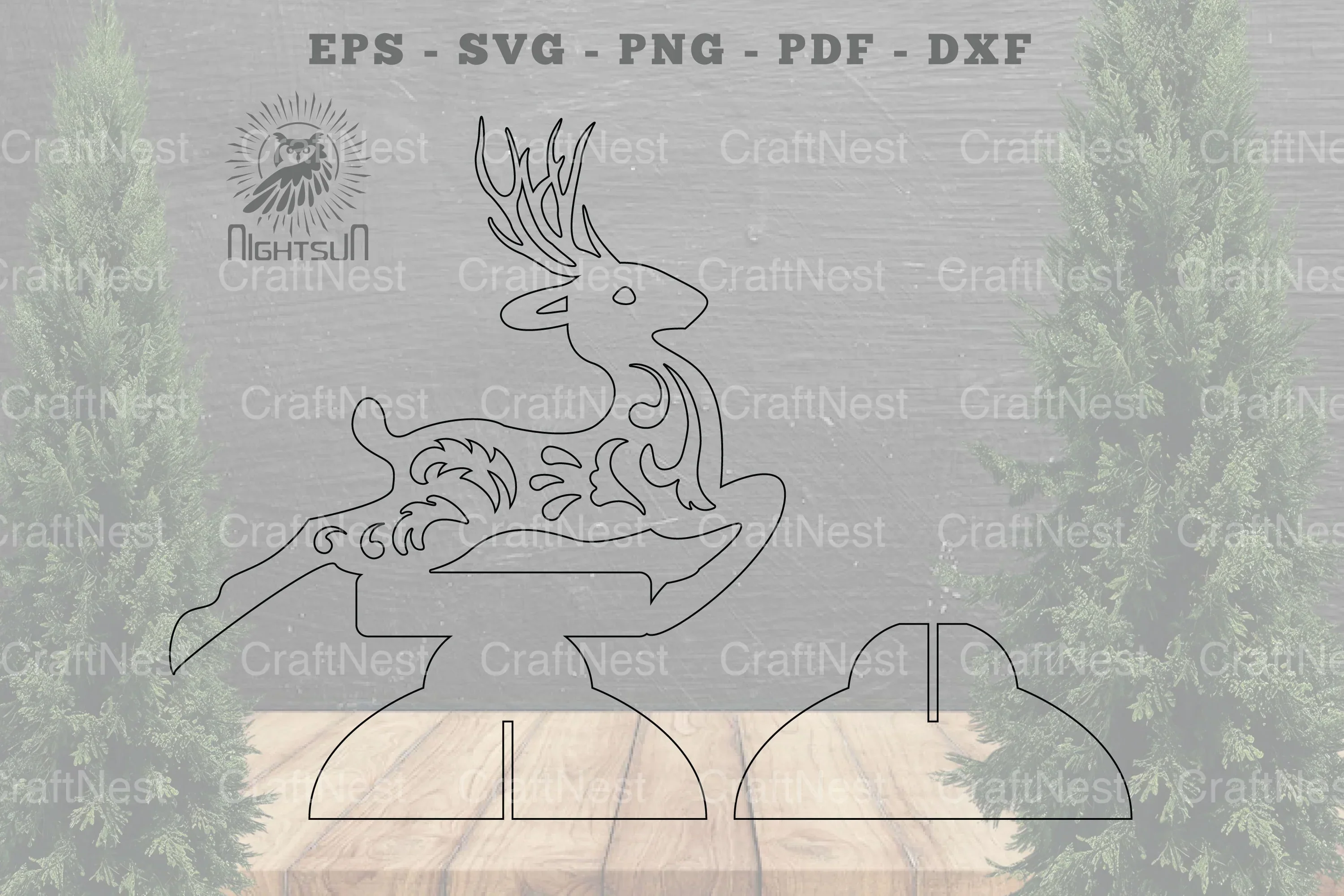 Deer Laser Cut Home Decor SVG Bundle - Image 2