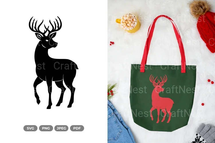Deer Silhouette Clipart Bundle
