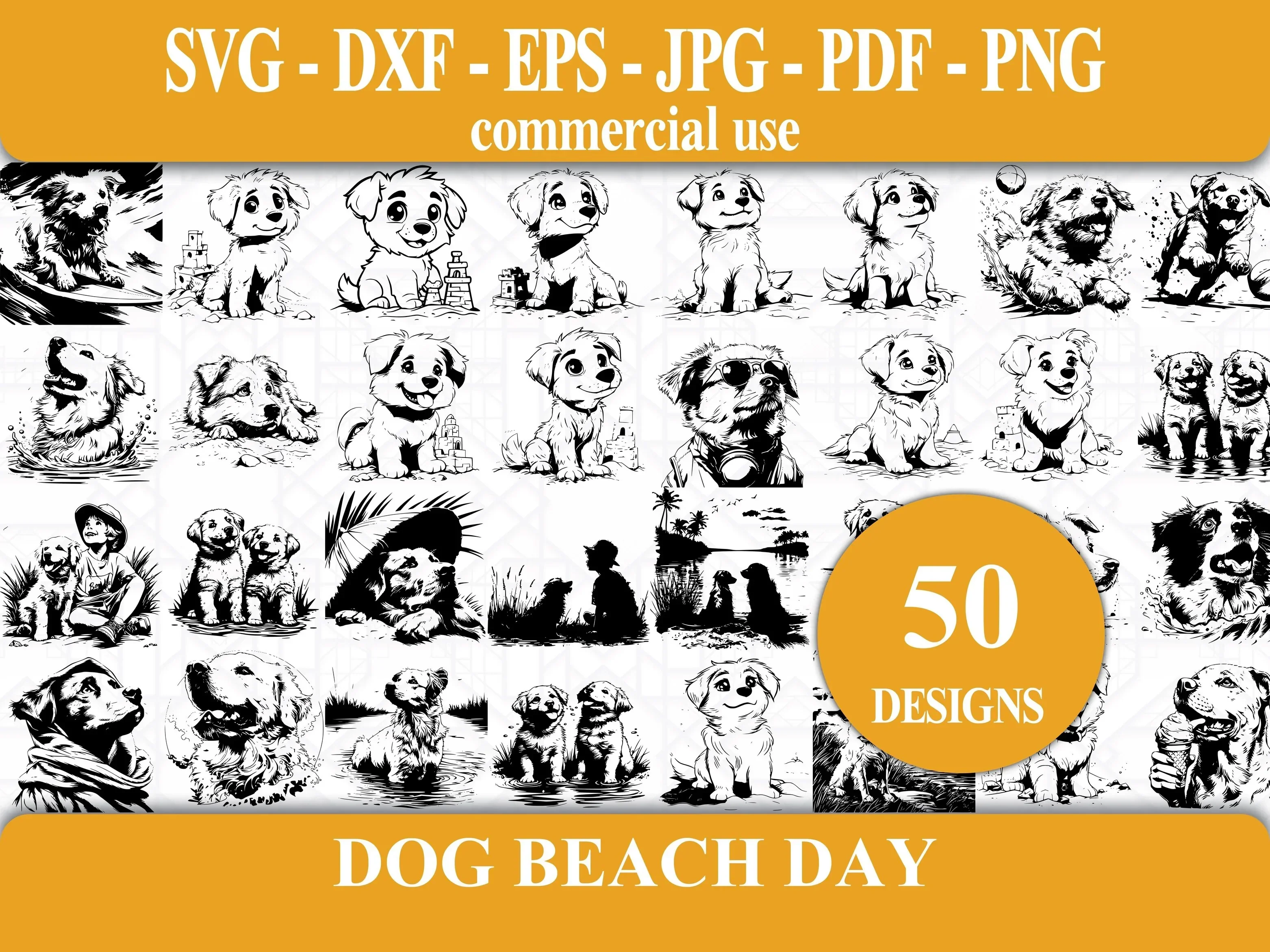 Dog Beach Day SVG Bundle