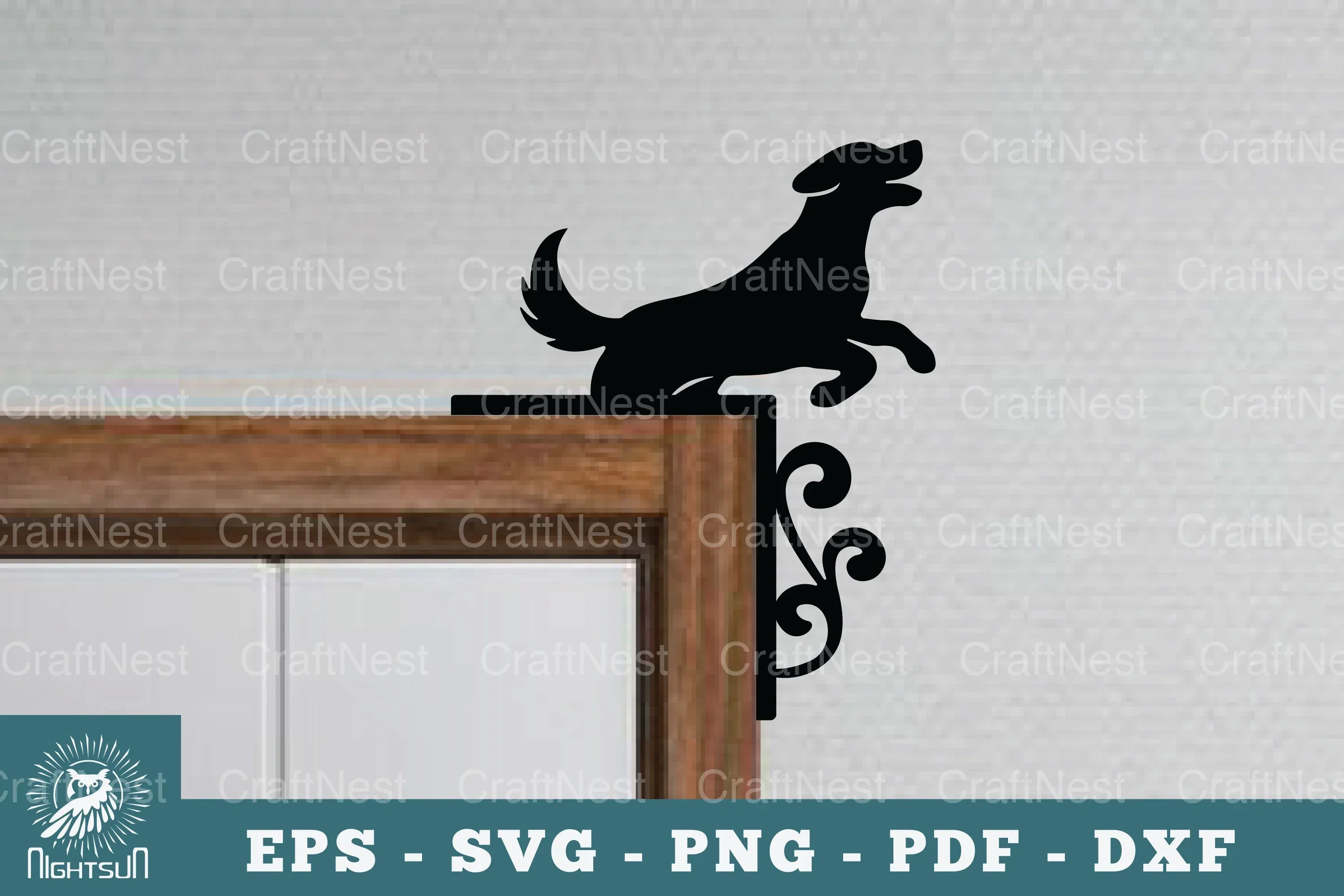 Dog Door Corner Lasercut SVG Bundle