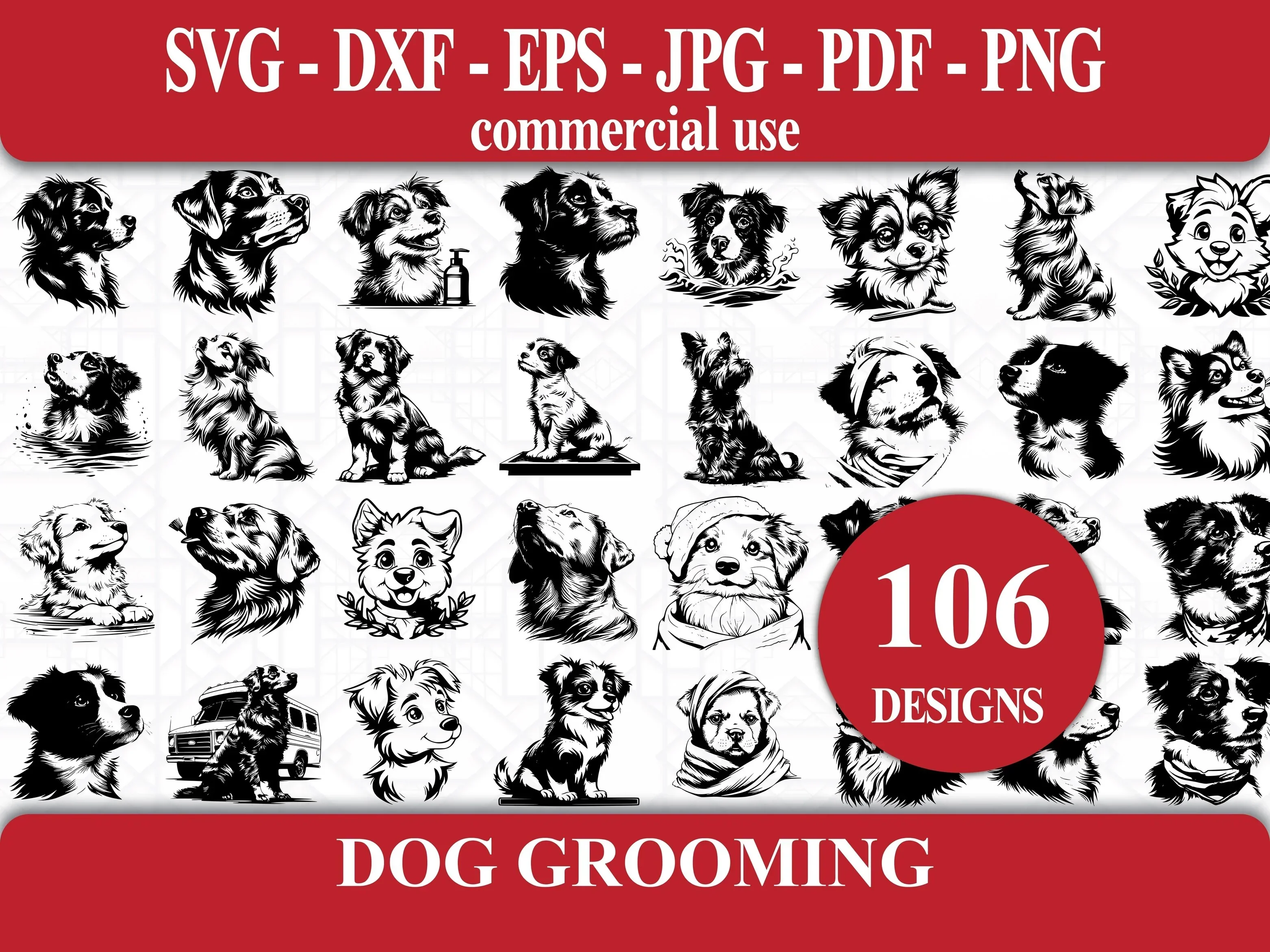 Dog Grooming SVG Bundle
