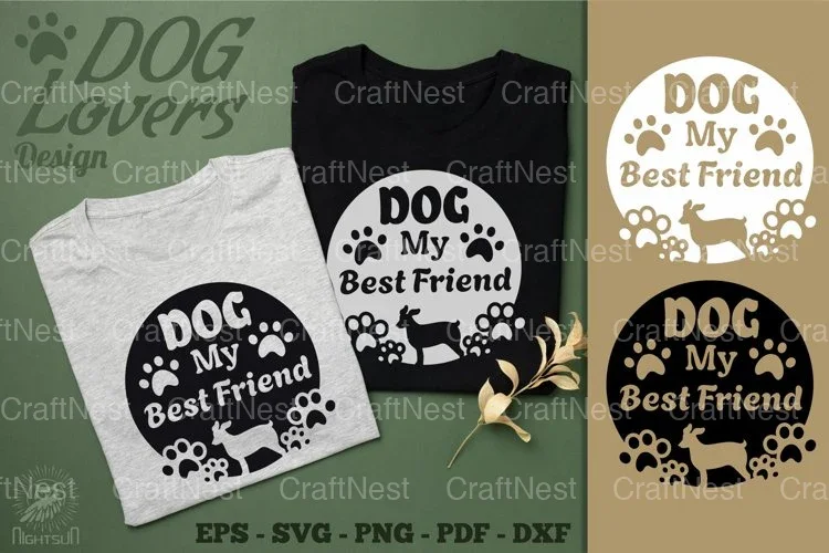 Dog My Best Friend Design Clipart Bundle