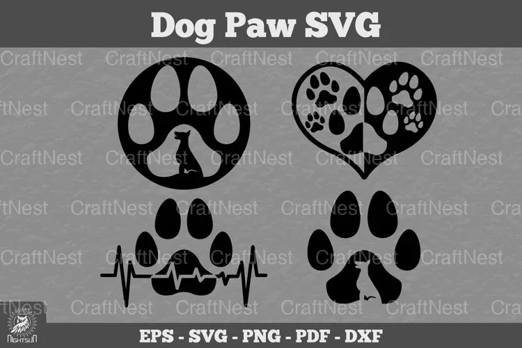 Dog Paw SVG Bundle