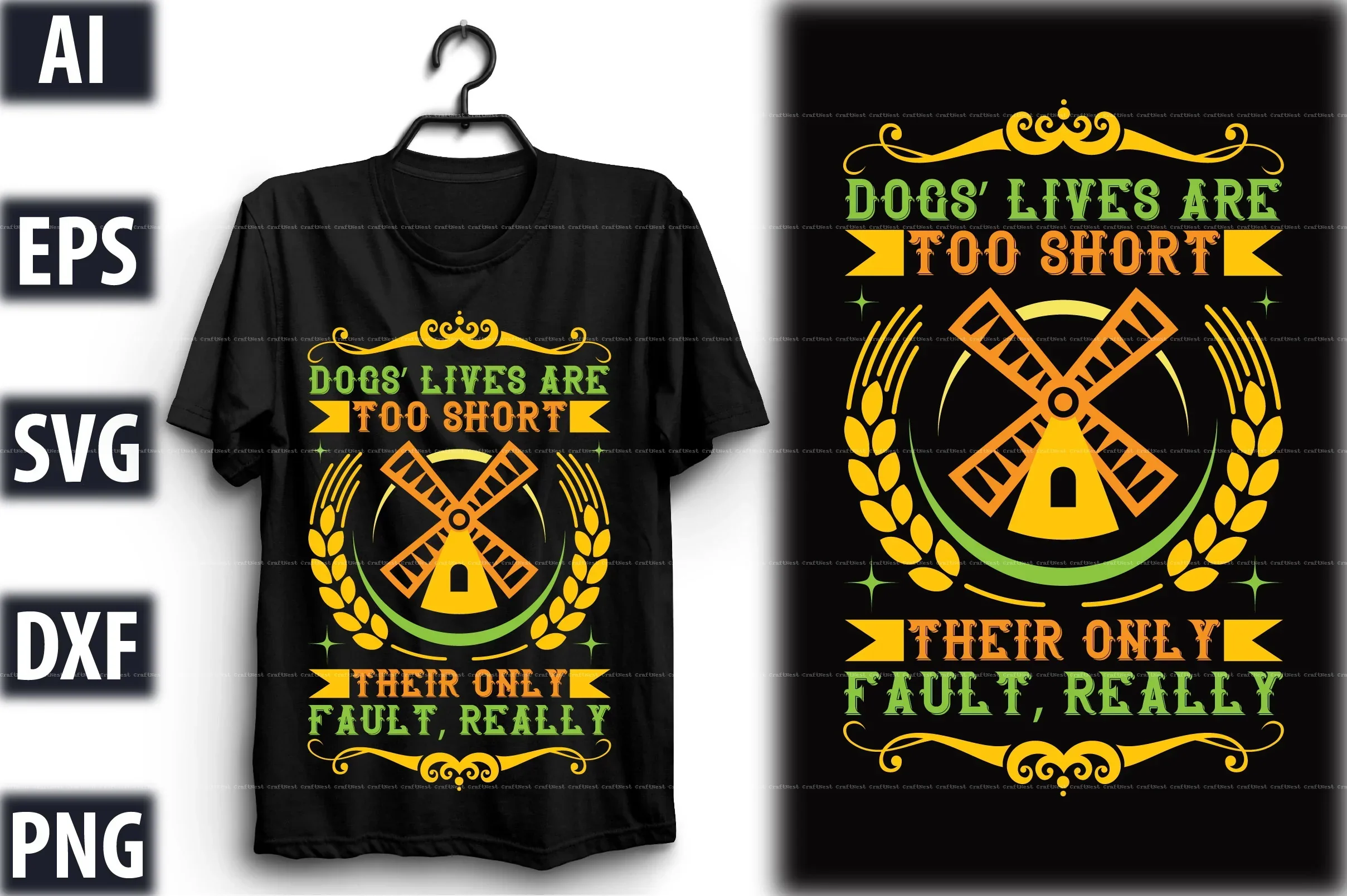 Dog T-Shirt Design SVG Bundle - Image 7