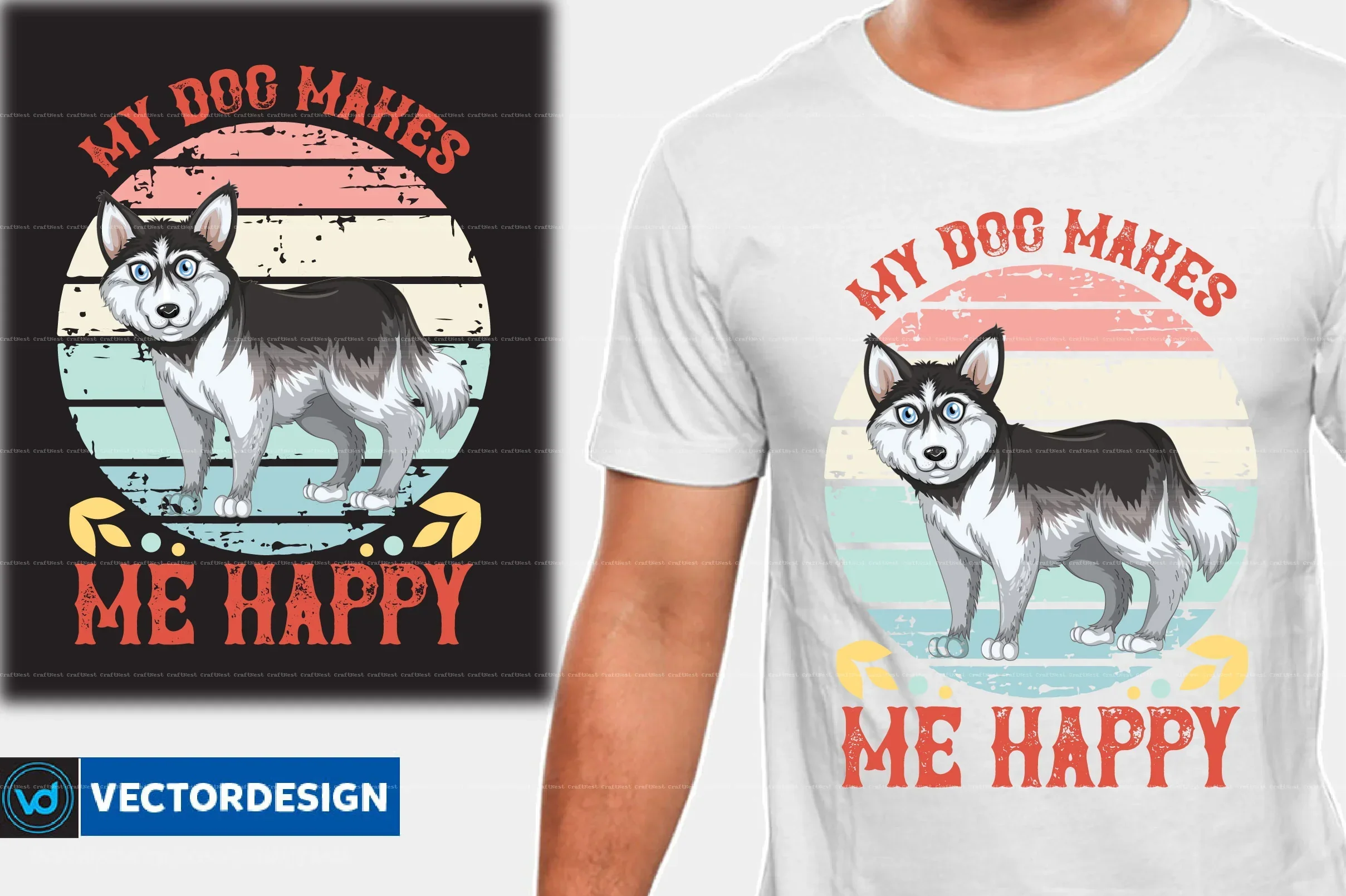 Dog T-Shirt Design SVG Bundle - Image 9