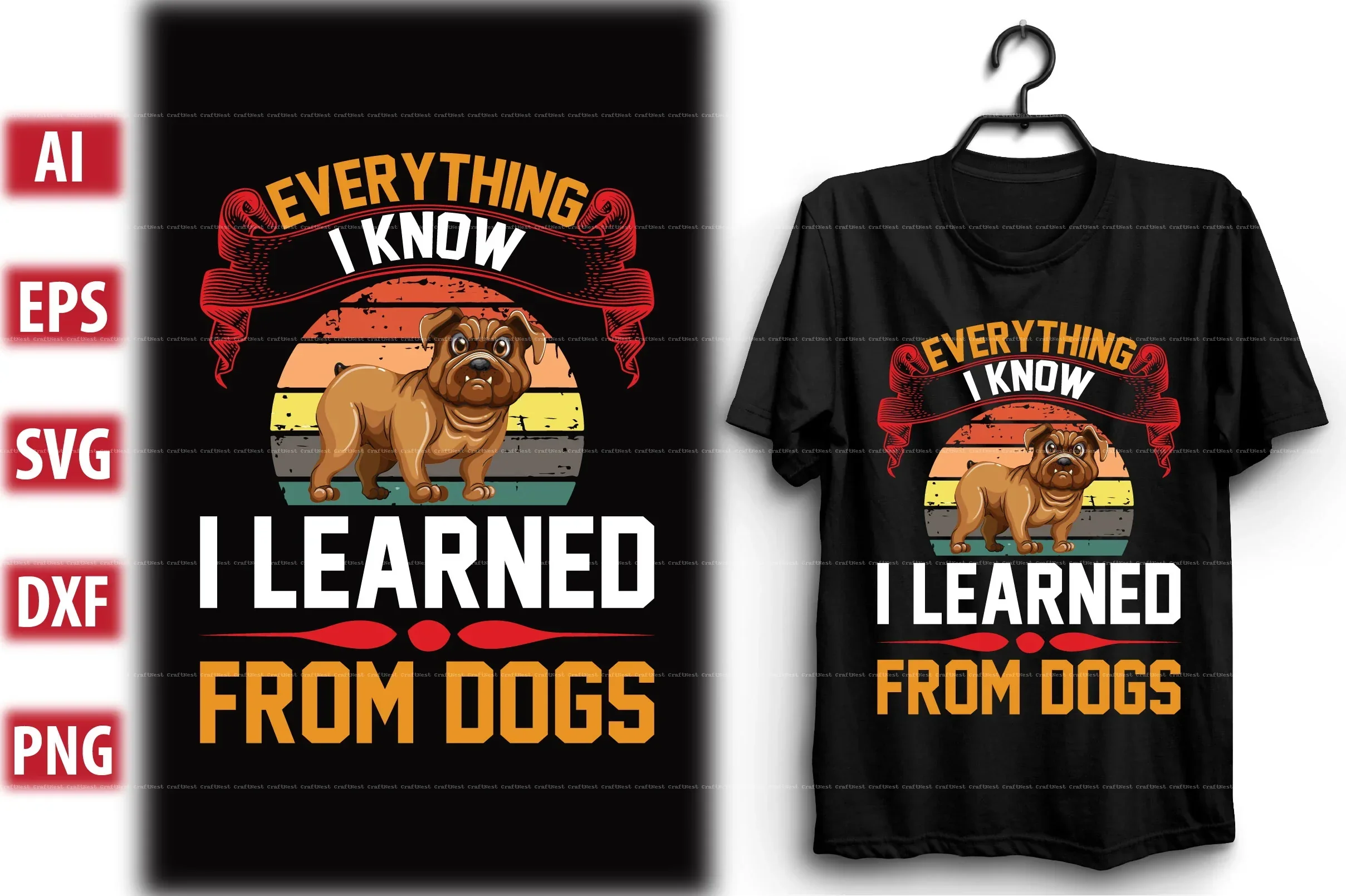 Dog T-Shirt Design SVG Bundle - Image 11