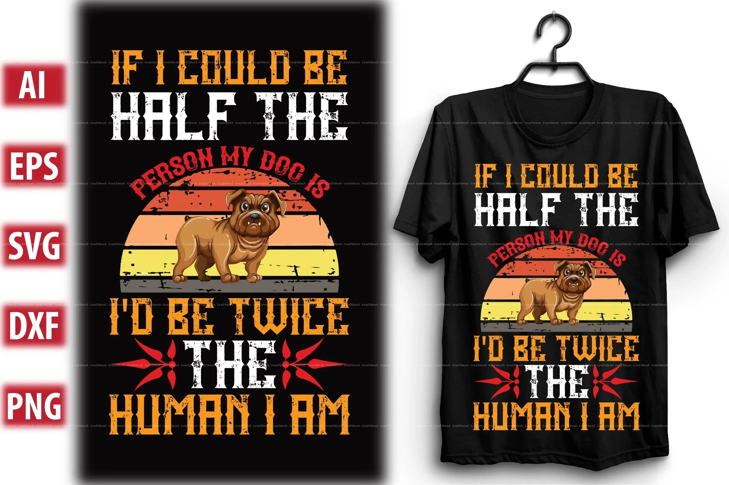 Dog T-Shirt Design SVG Bundle - Image 3