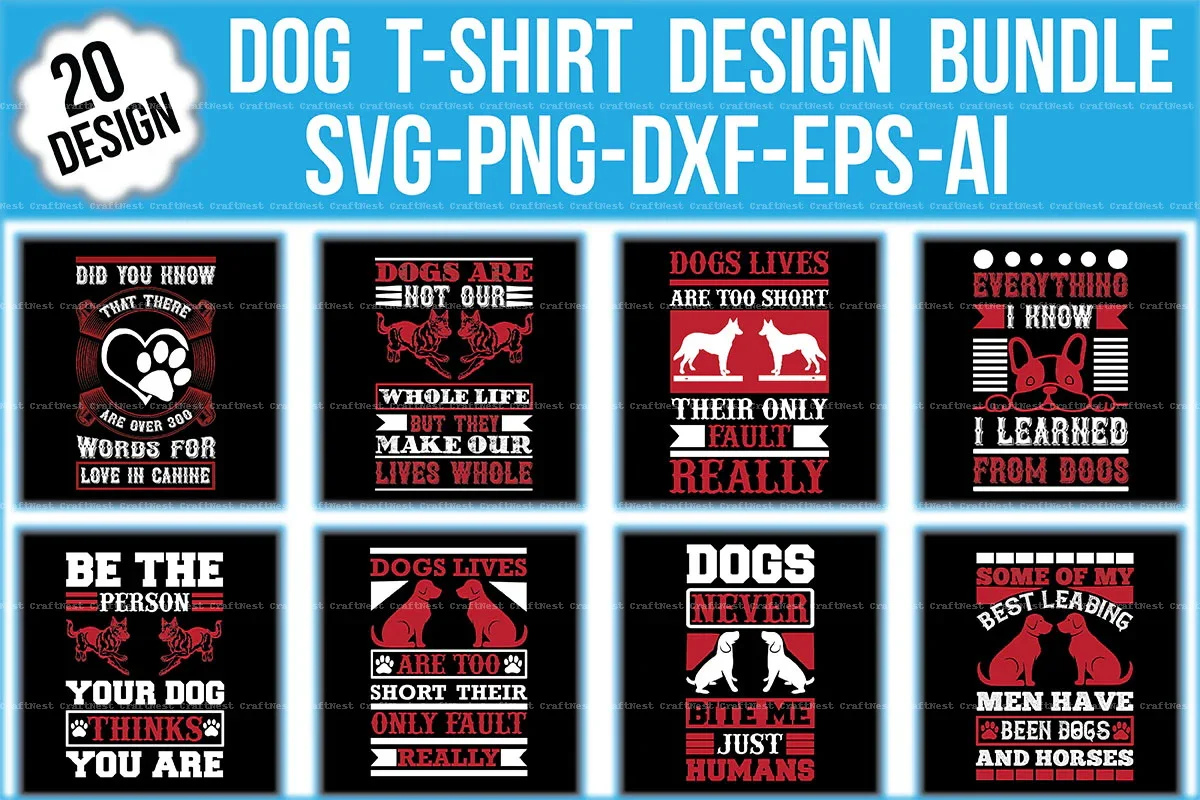 Dog T-Shirt SVG Bundle