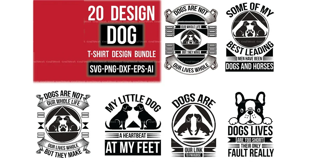Dog T-Shirt SVG Bundle