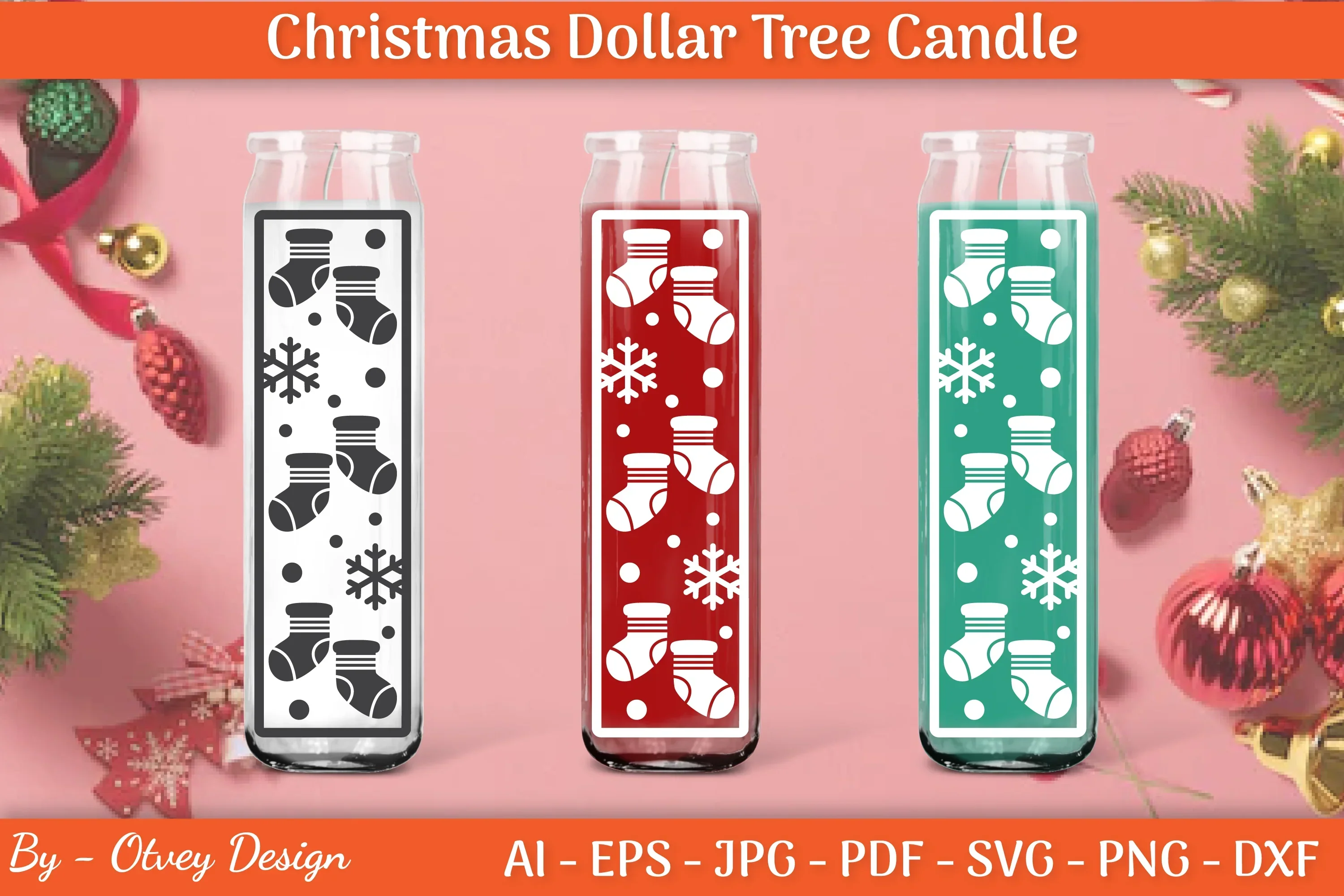 Dollar Candle Tree Christmas SVG Bundle