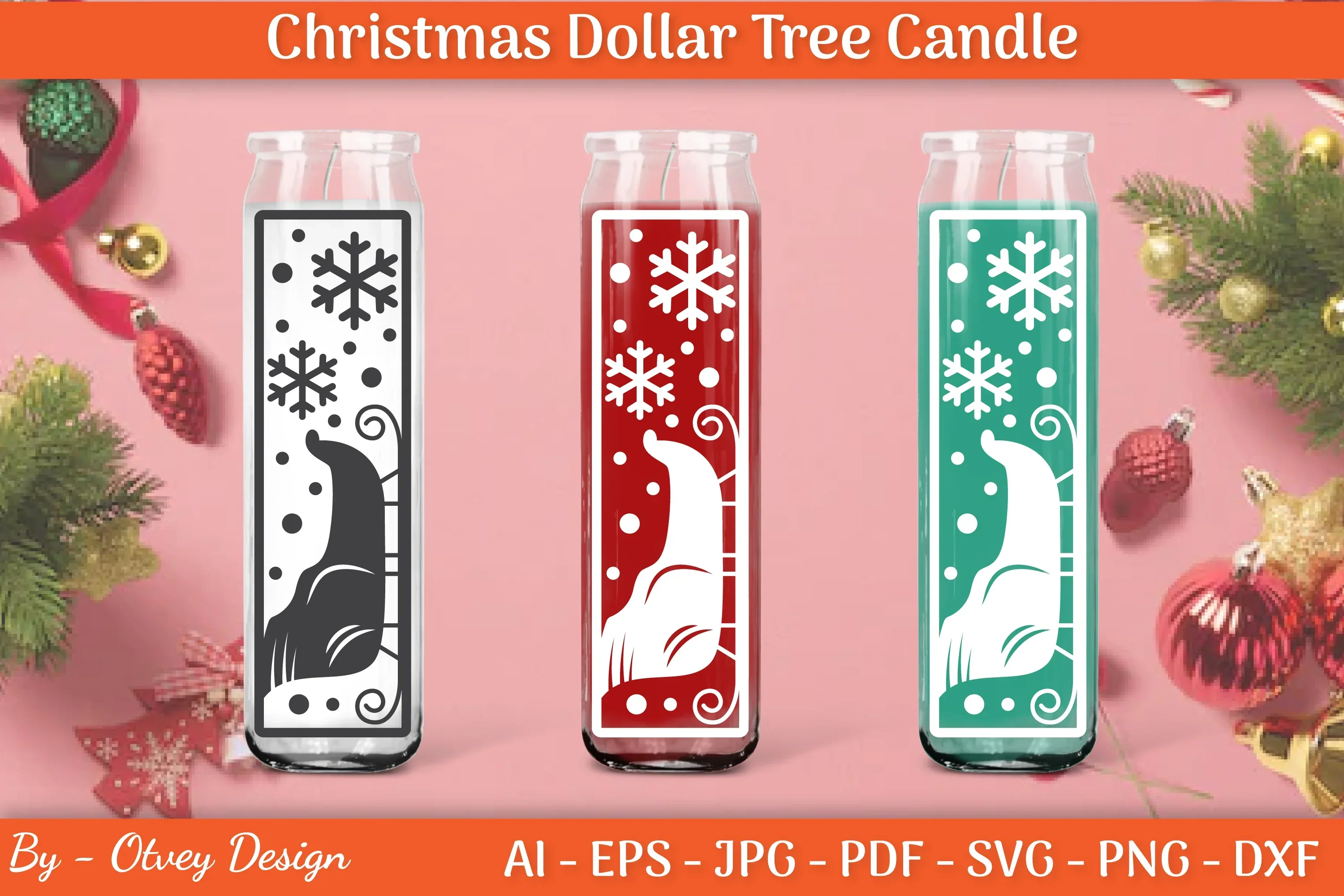 Dollar Candle Tree Christmas SVG Bundle