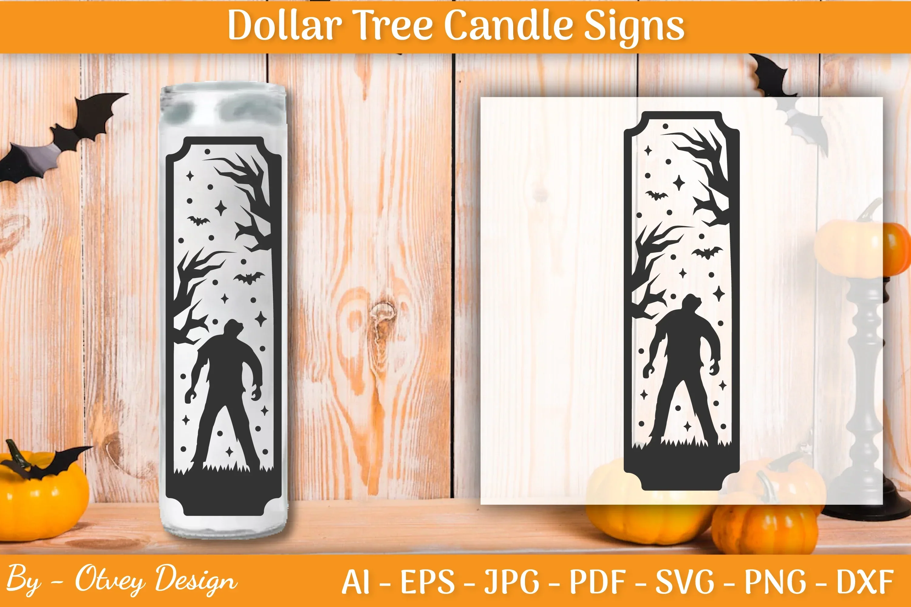 Dollar Tree Halloween Candle SVG Bundle