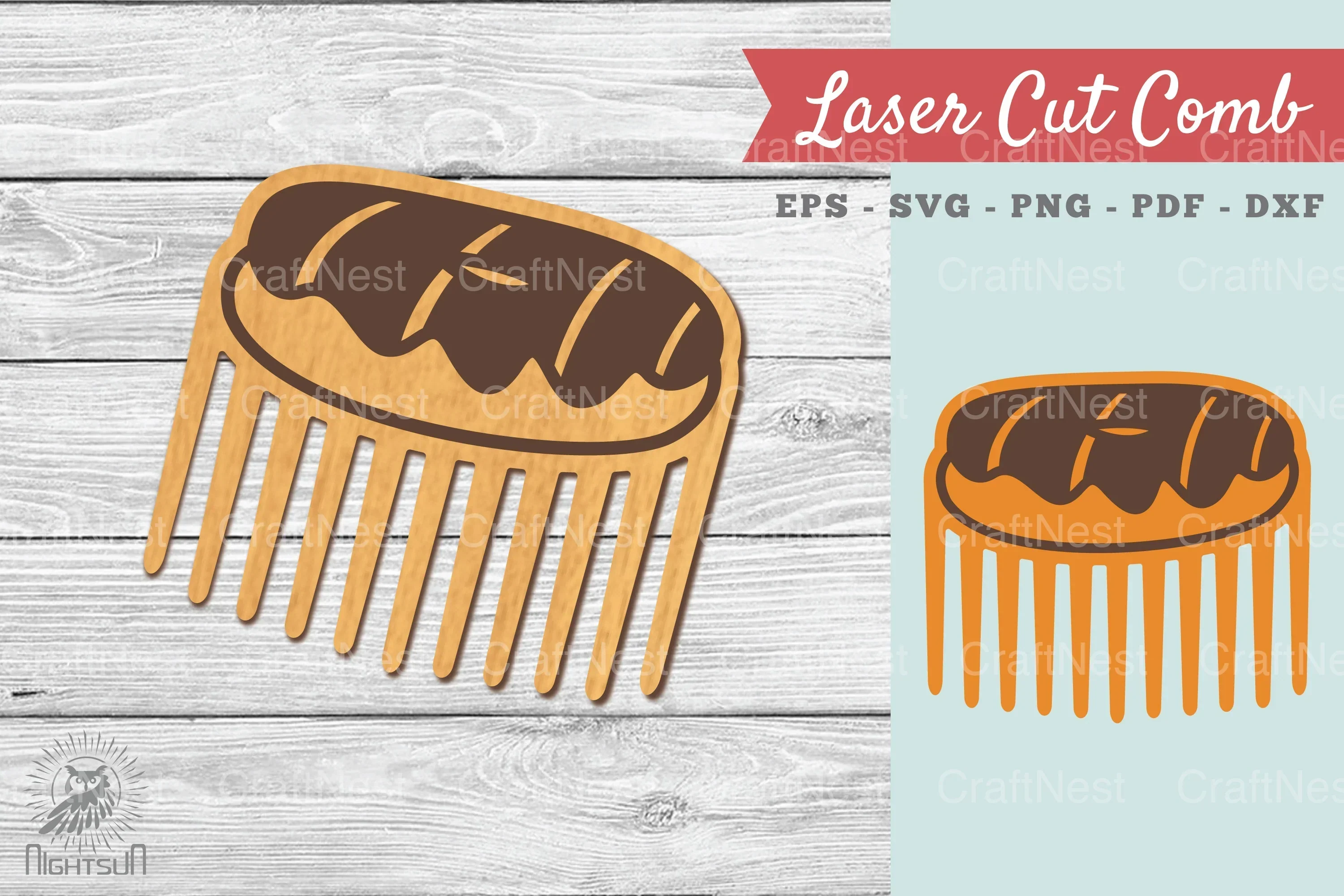 Donut Laser Cut Comb Clipart Bundle