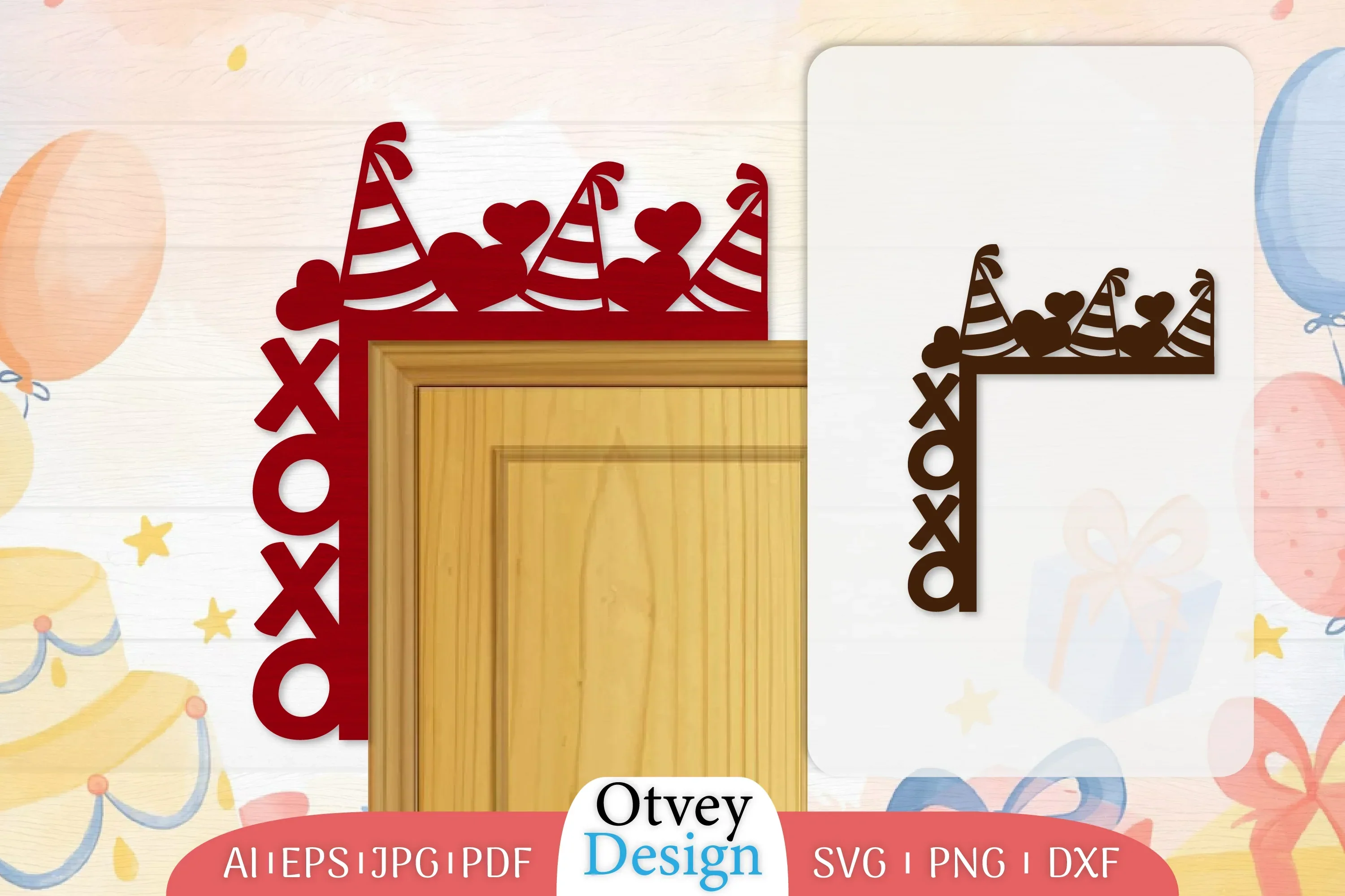 Door Corner Valentine Lasercut SVG Bundle