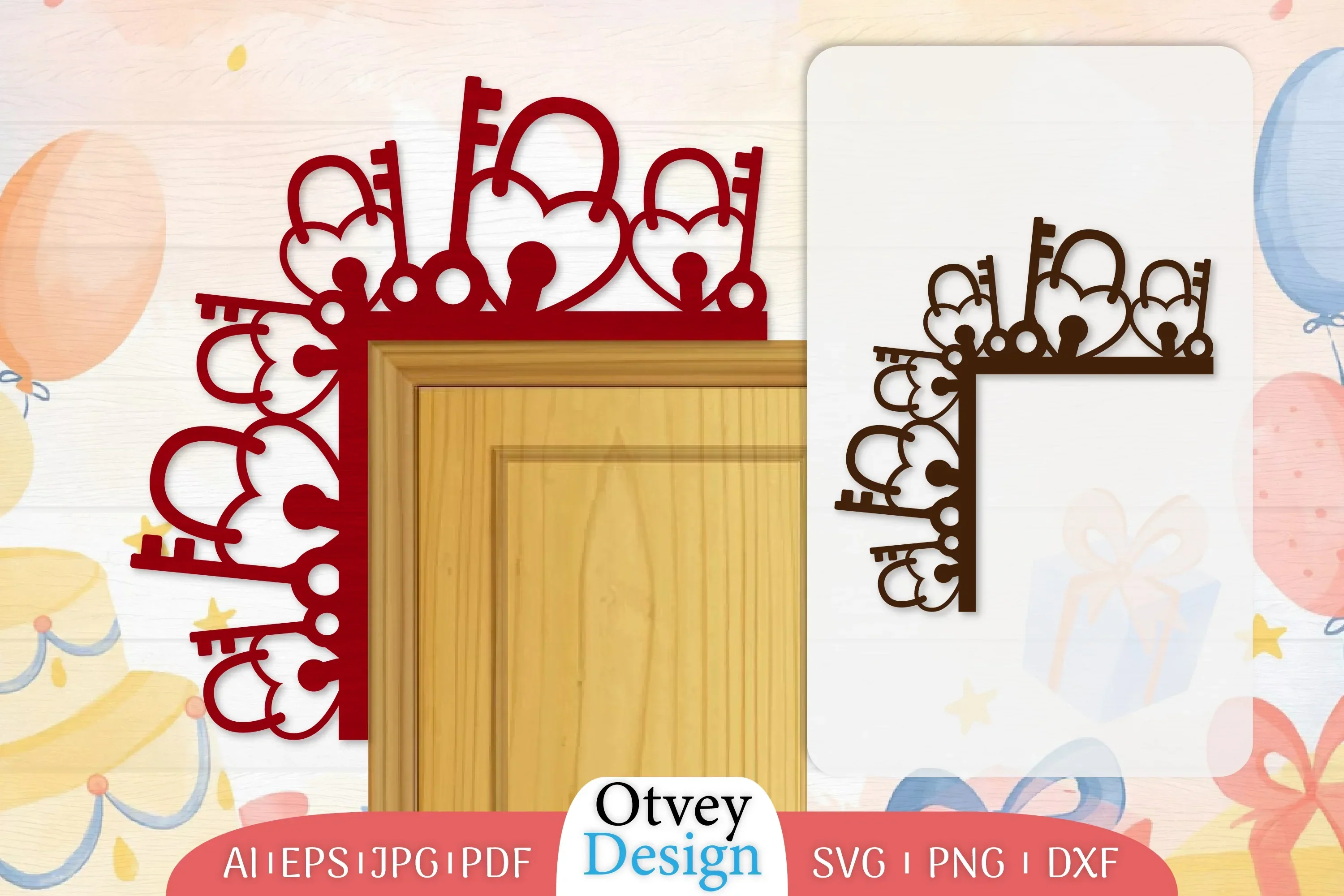 Door Corner Valentine Lasercut SVG Bundle