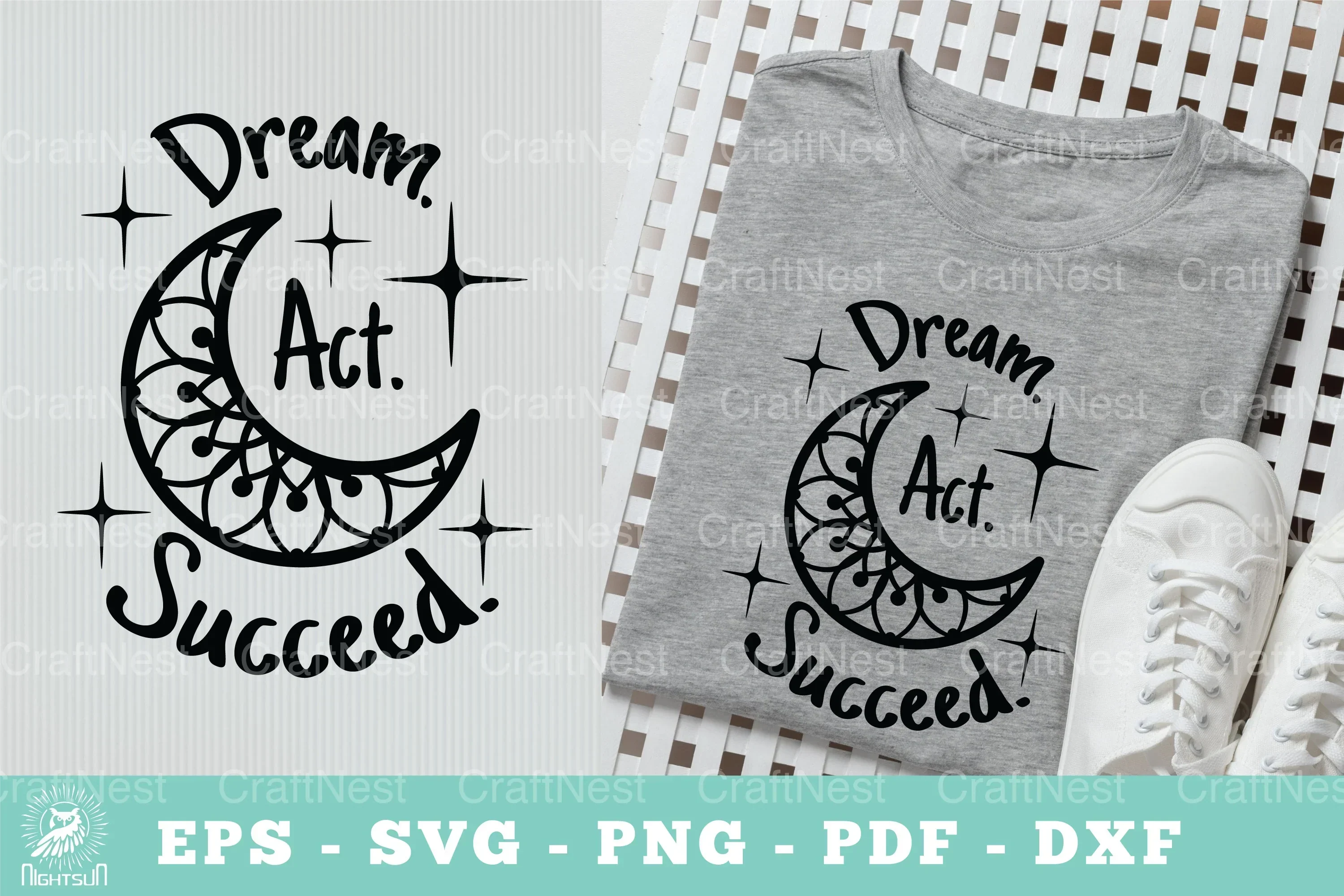 Dream Act Succeed Motivational SVG Bundle