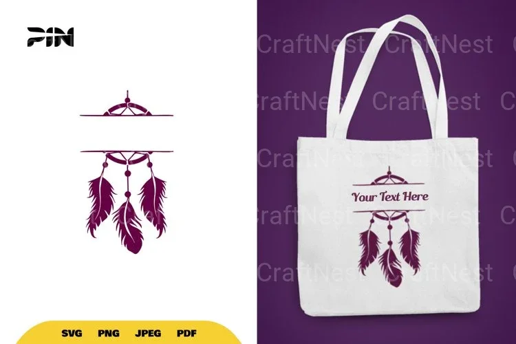 Dreamcatcher Split Border SVG Bundle