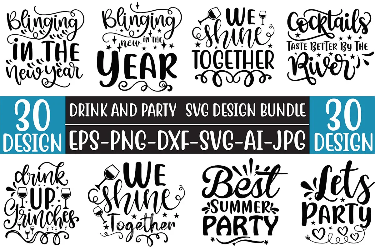 Drink And Party SVG Bundle - Image 2