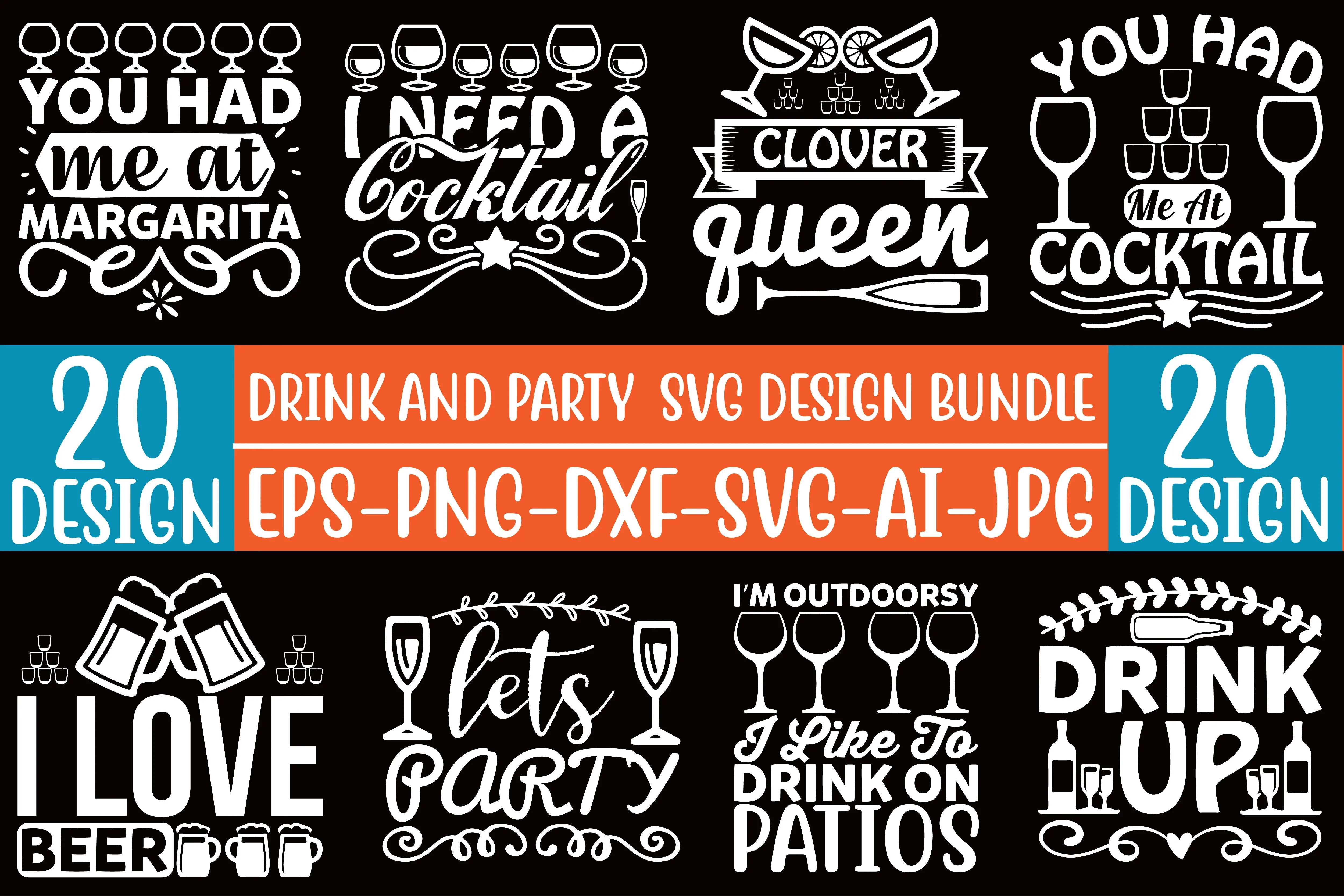 Drink And Party SVG Bundle - Image 3