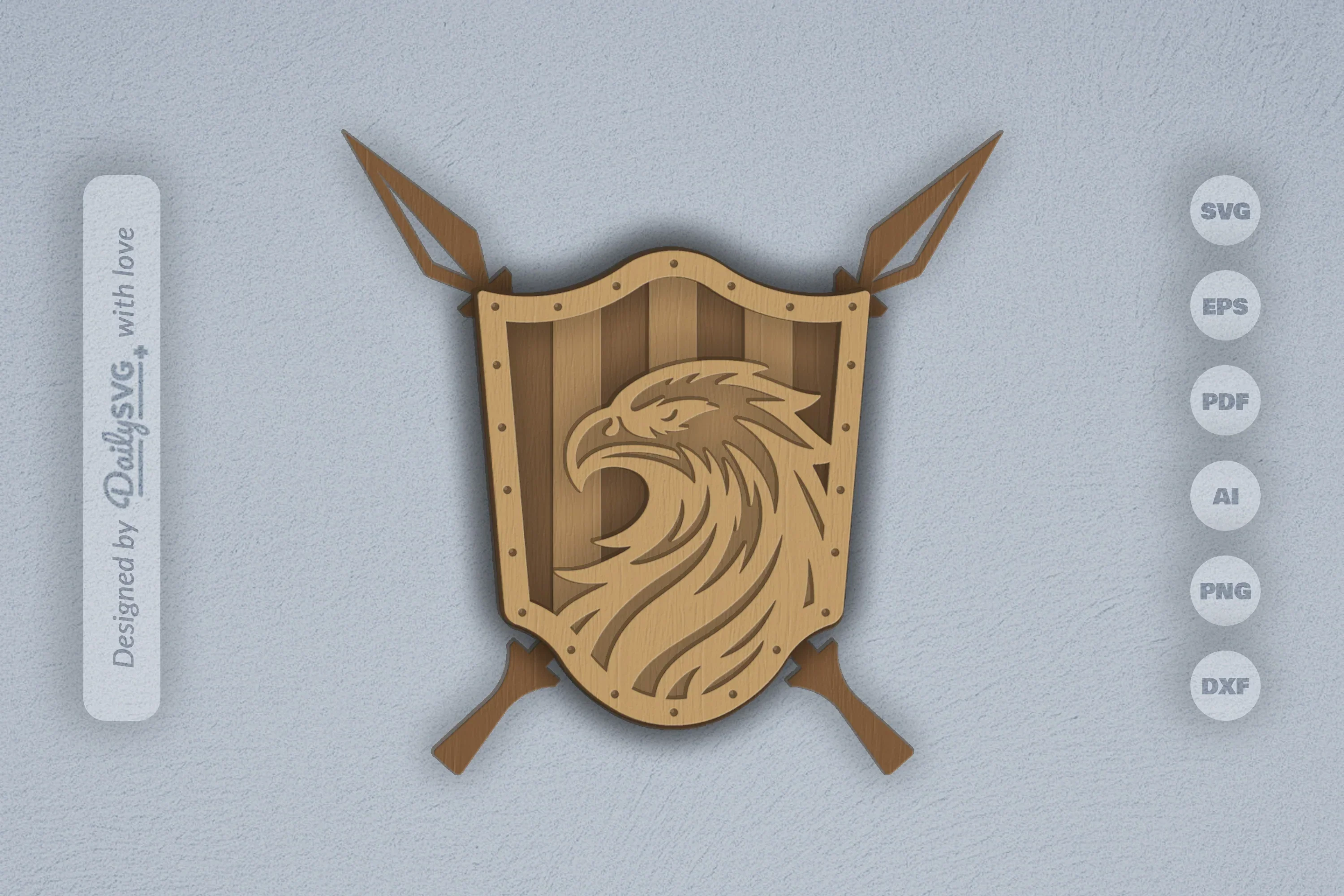 Eagle Shield Laser Cut SVG Bundle