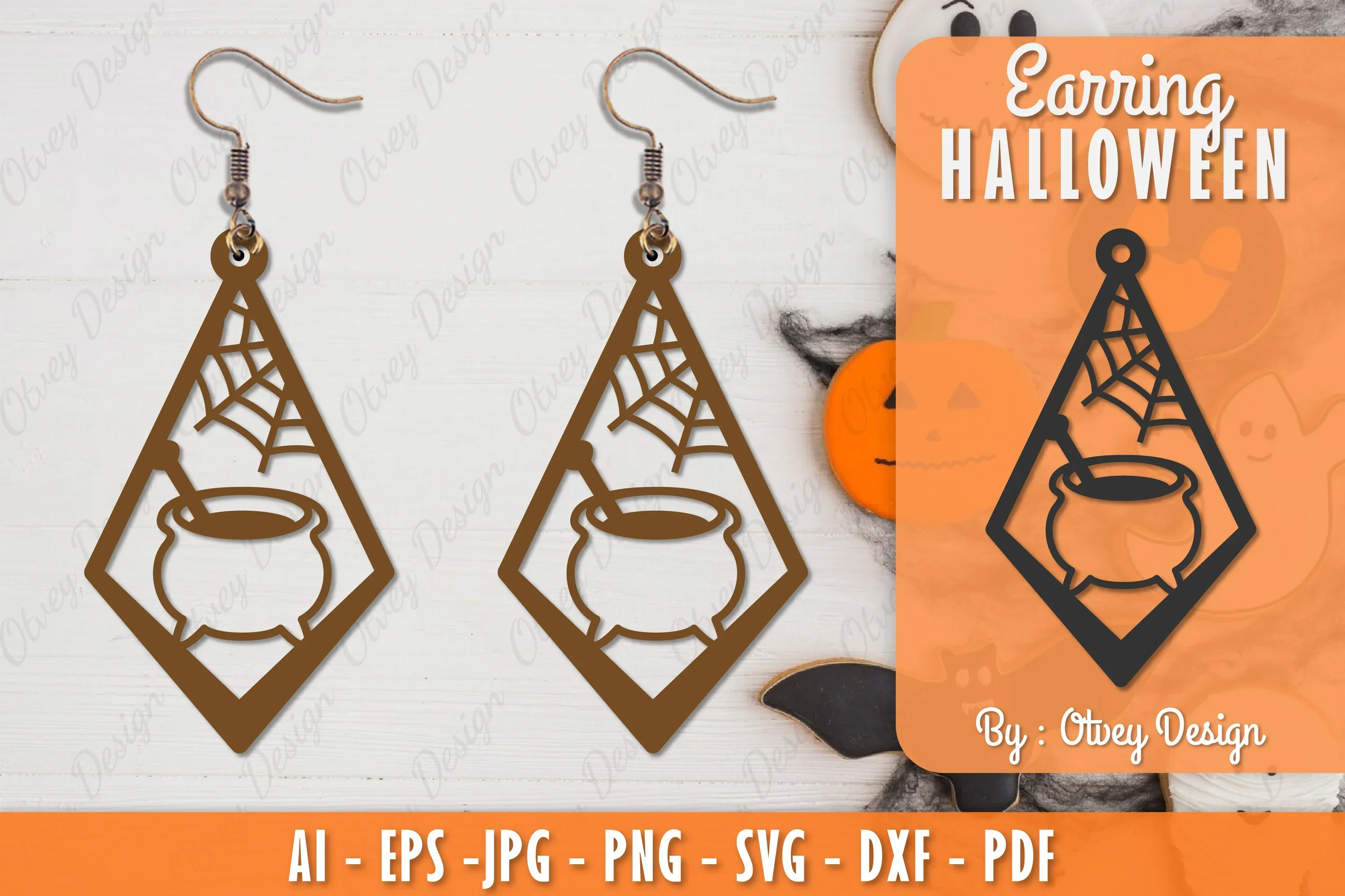 Earring Halloween Lasercut SVG Bundle