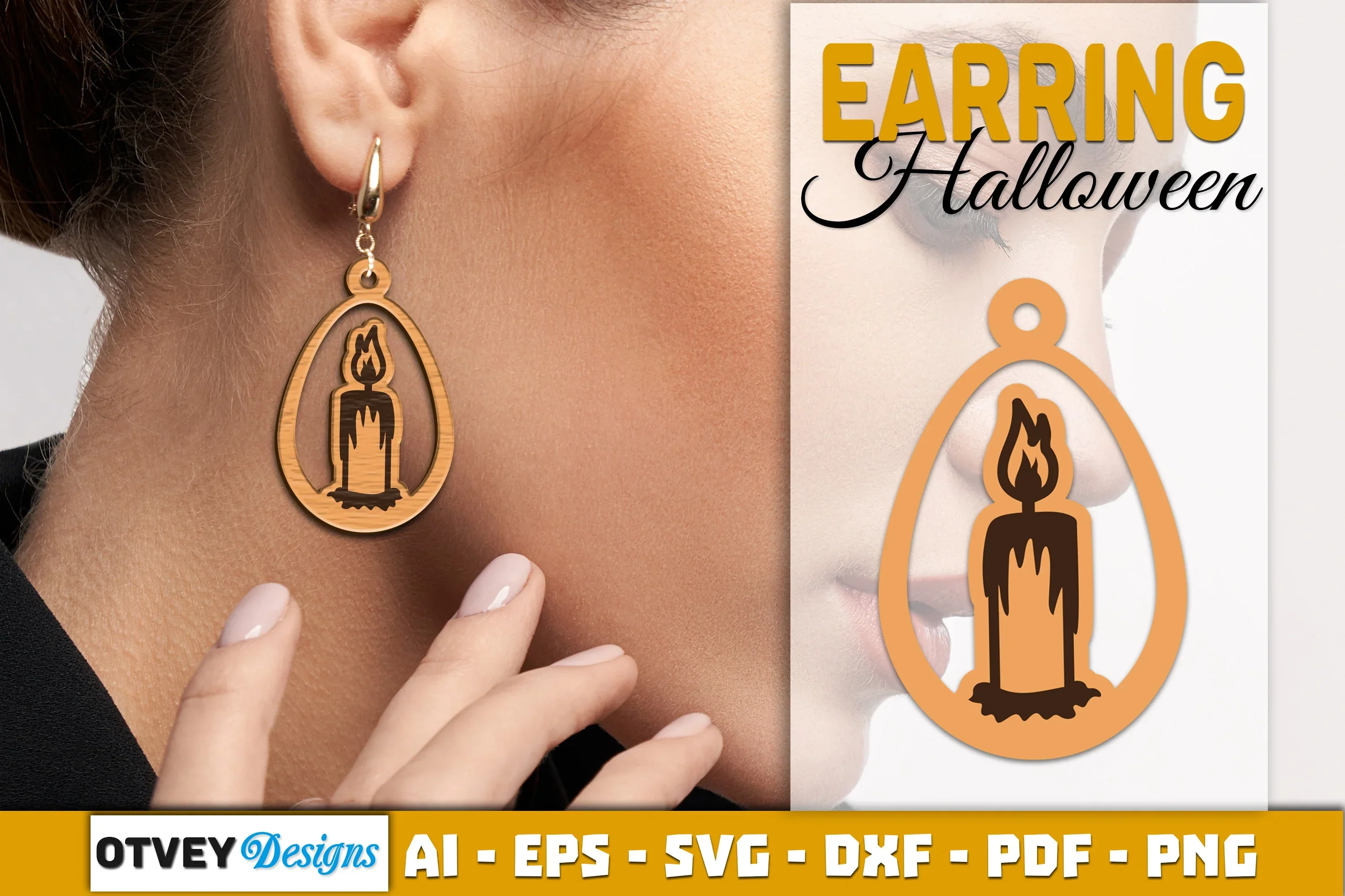 Earring Halloween Lasercut SVG Bundle